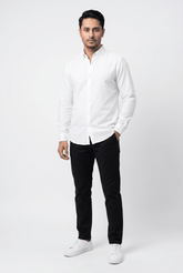 White Casual Shirt - Garderobe Clothing USAWCS-001