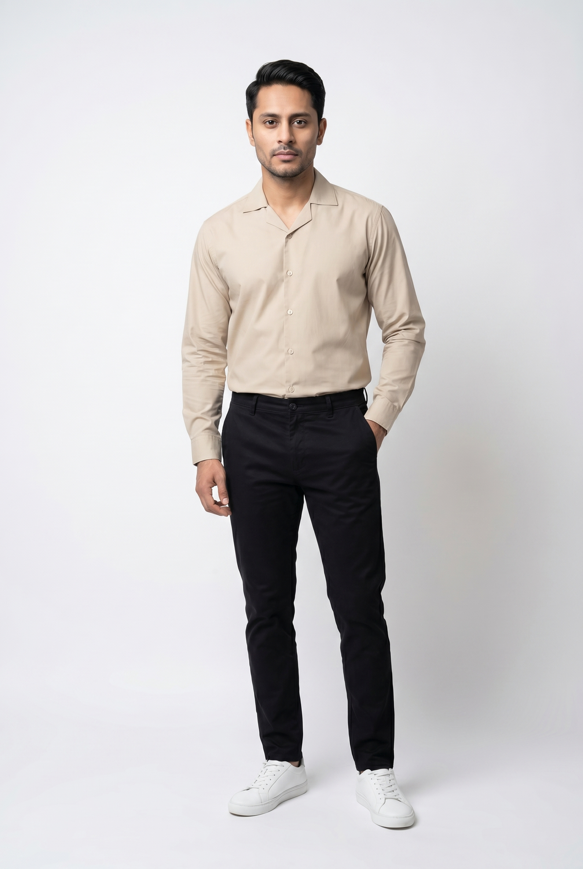 Men's Skin Cuban-Collar Shirt