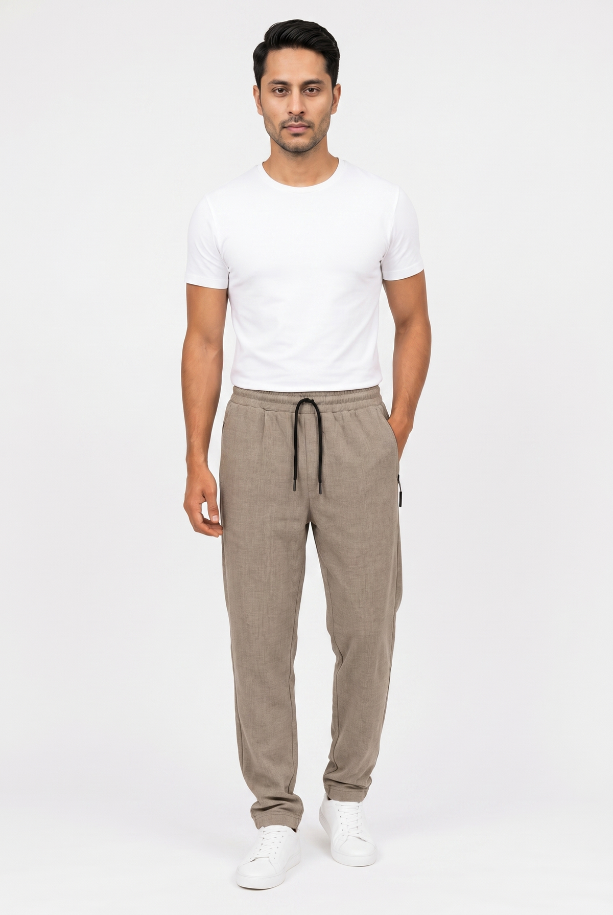 Brown Knitted Trouser - Regular-fit