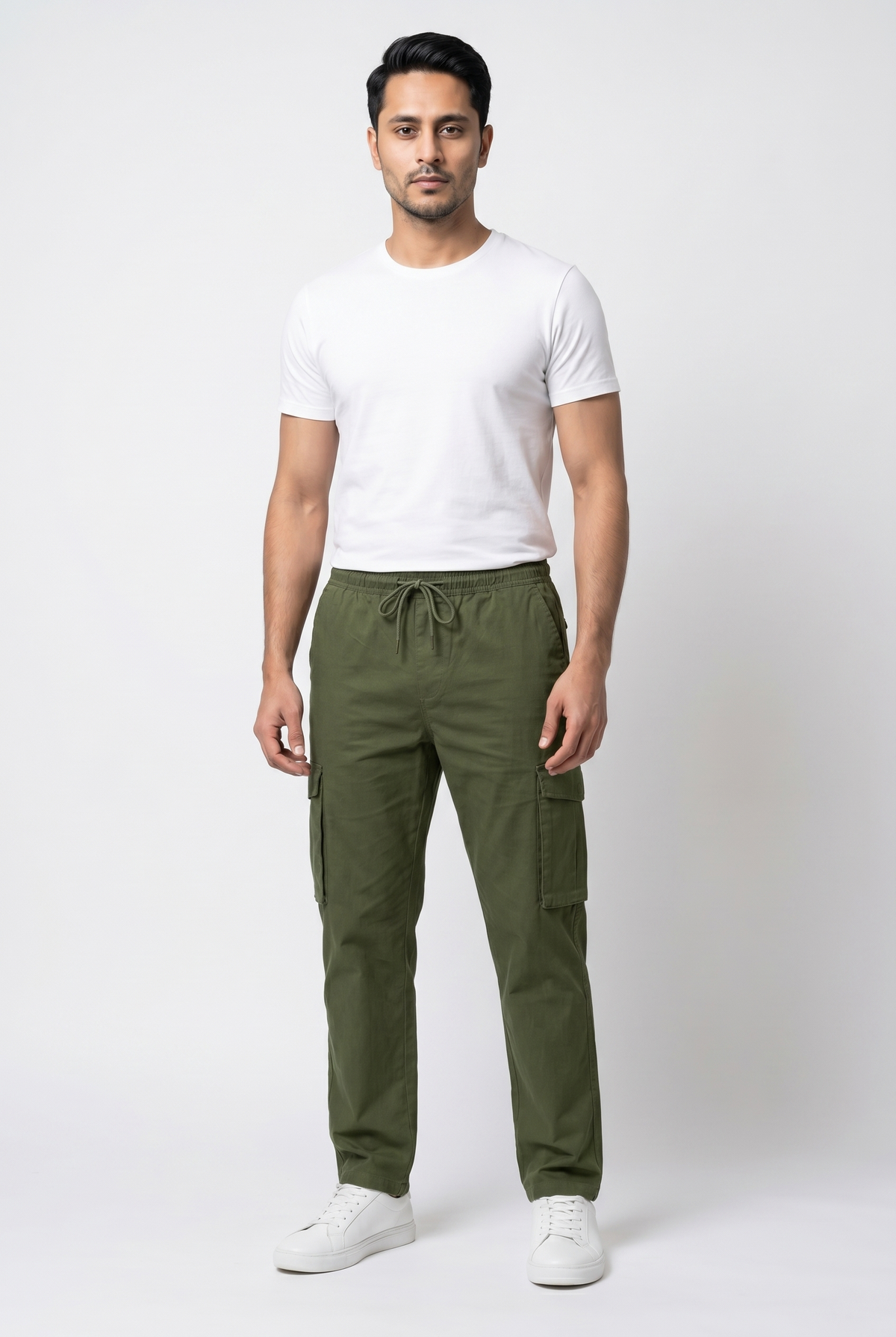 Men's Green Cargo Trousers