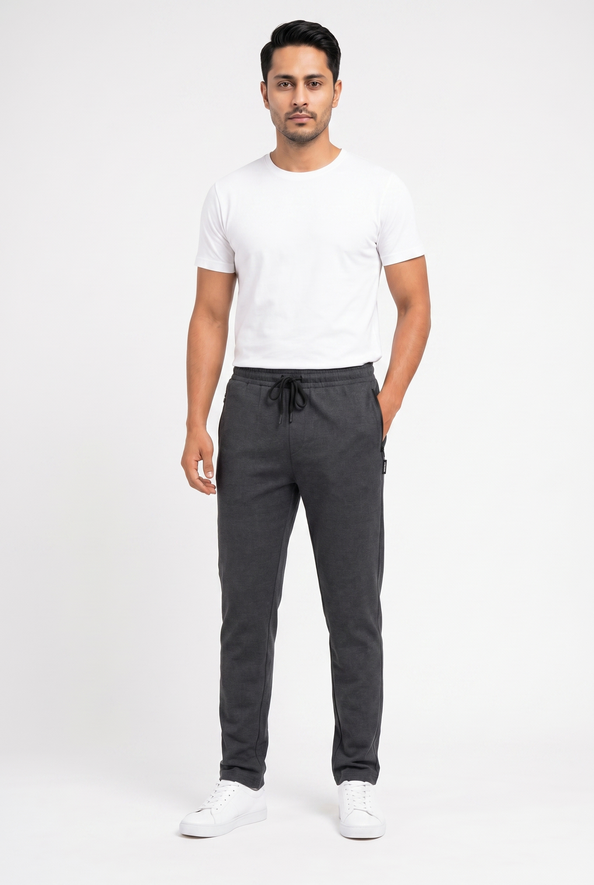 Charcoal Knitted Trouser - Regular-fit