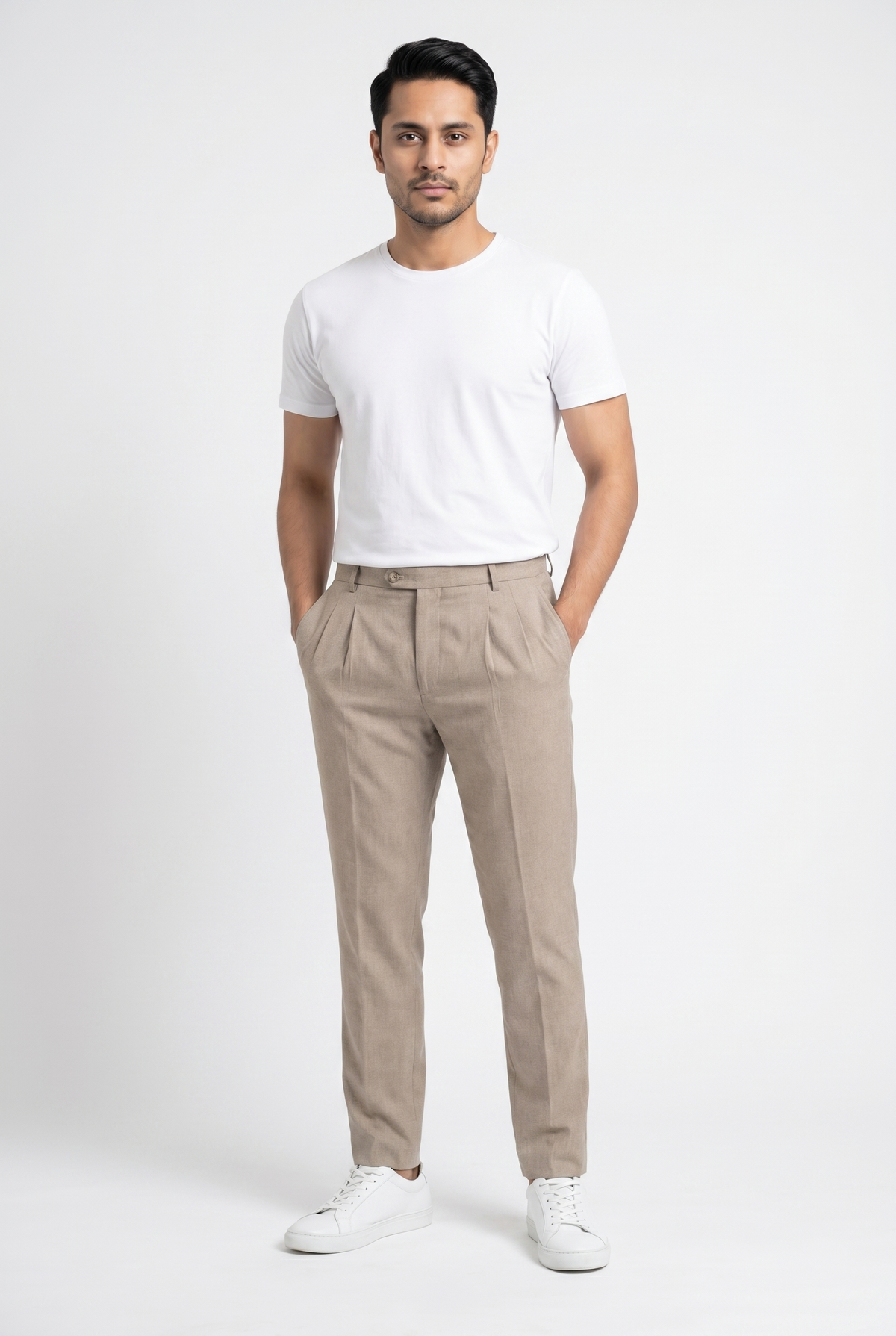 Men's Clay Light Pleated Trousers