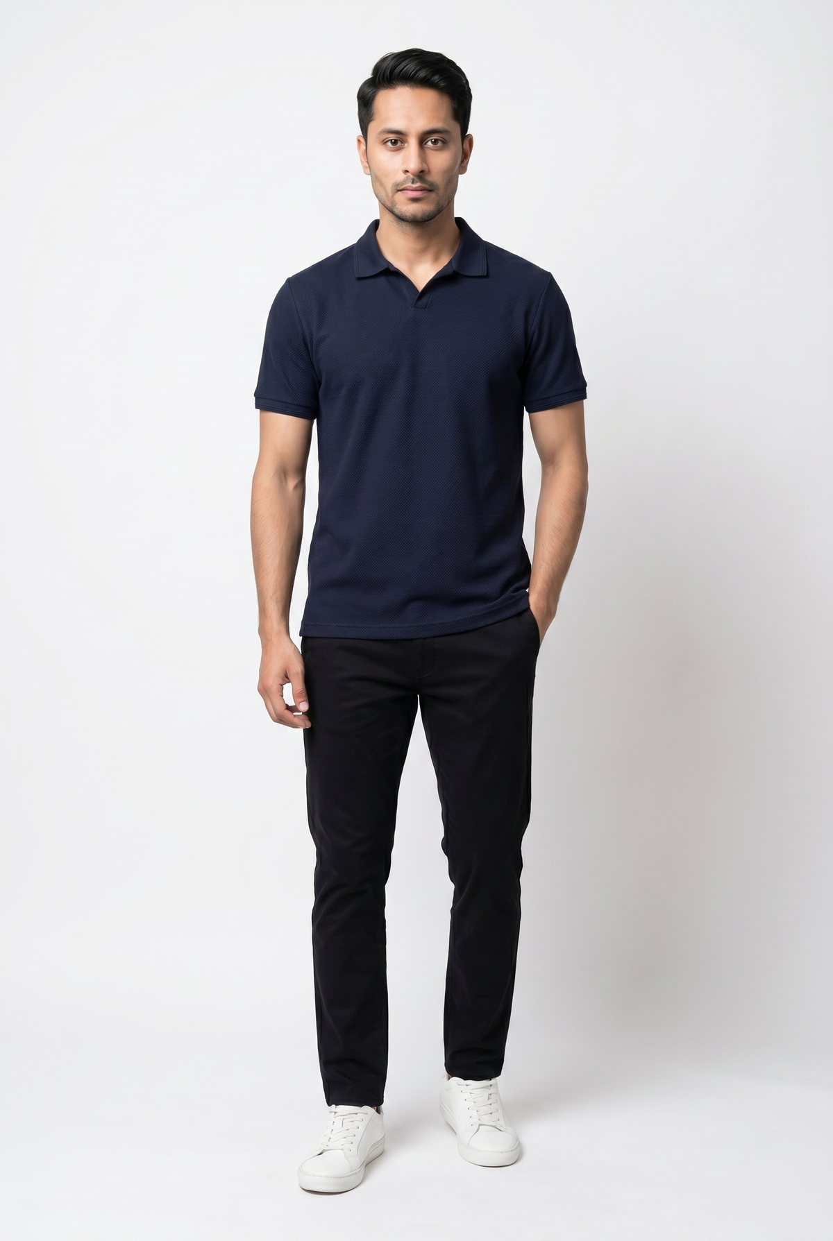 Garderobe Regal Navy Knitted Polo