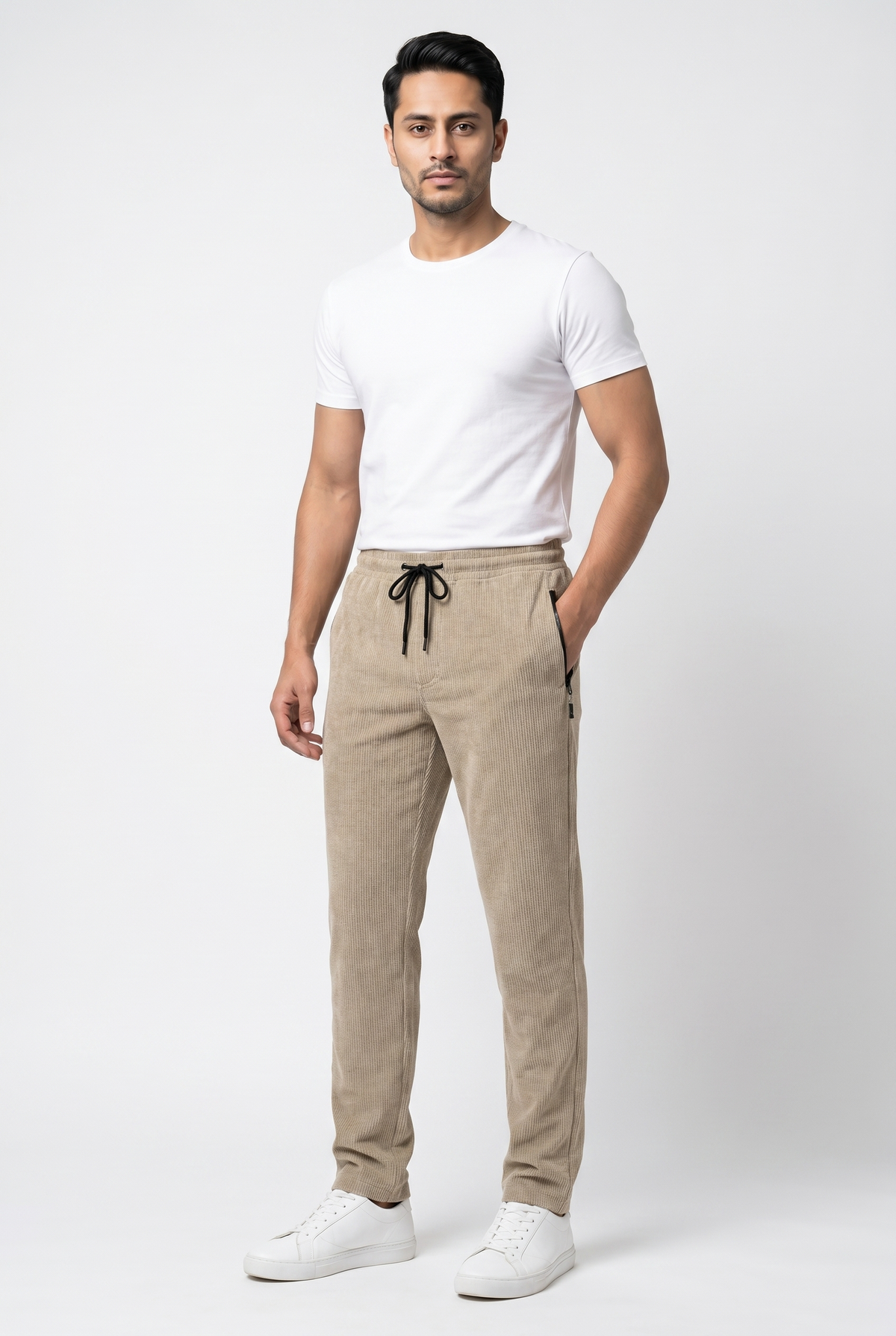 Creamy Knitted Trouser - Regular-fit