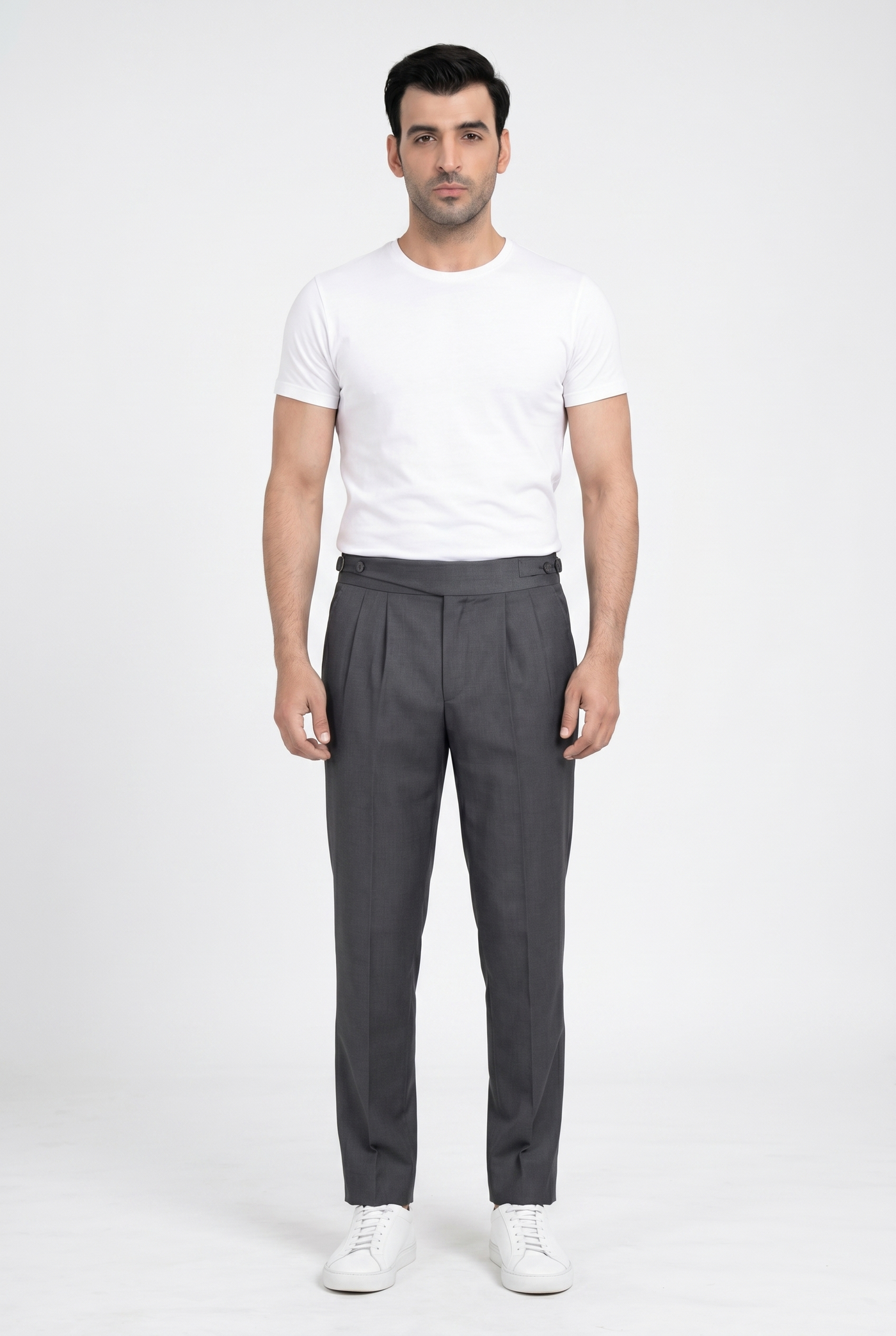 Considered fabric, premium hand-feel — Men's Grey Gurkha Pants