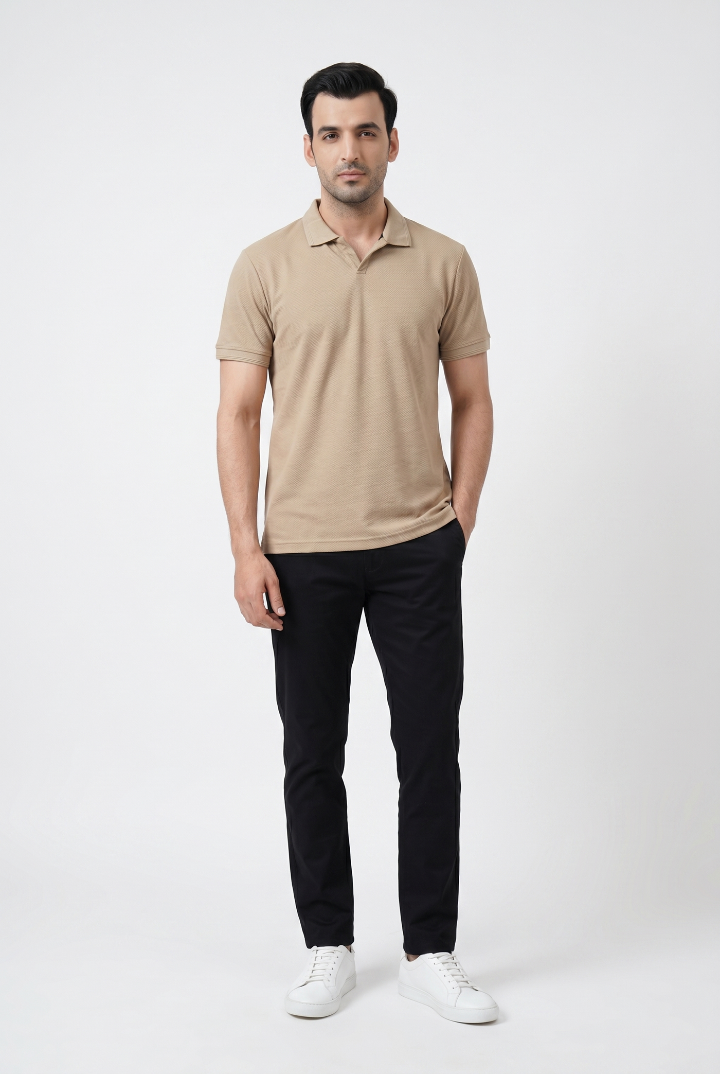 Built to hold its line — Men's Skin Popcorn Polo
