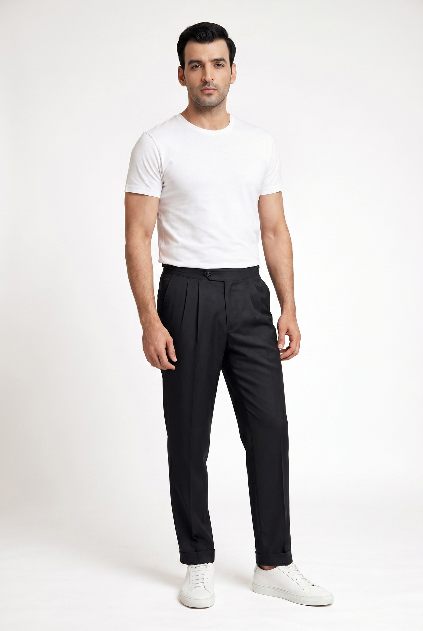 Considered fabric, premium hand-feel — Men's Black Gurkha Pants