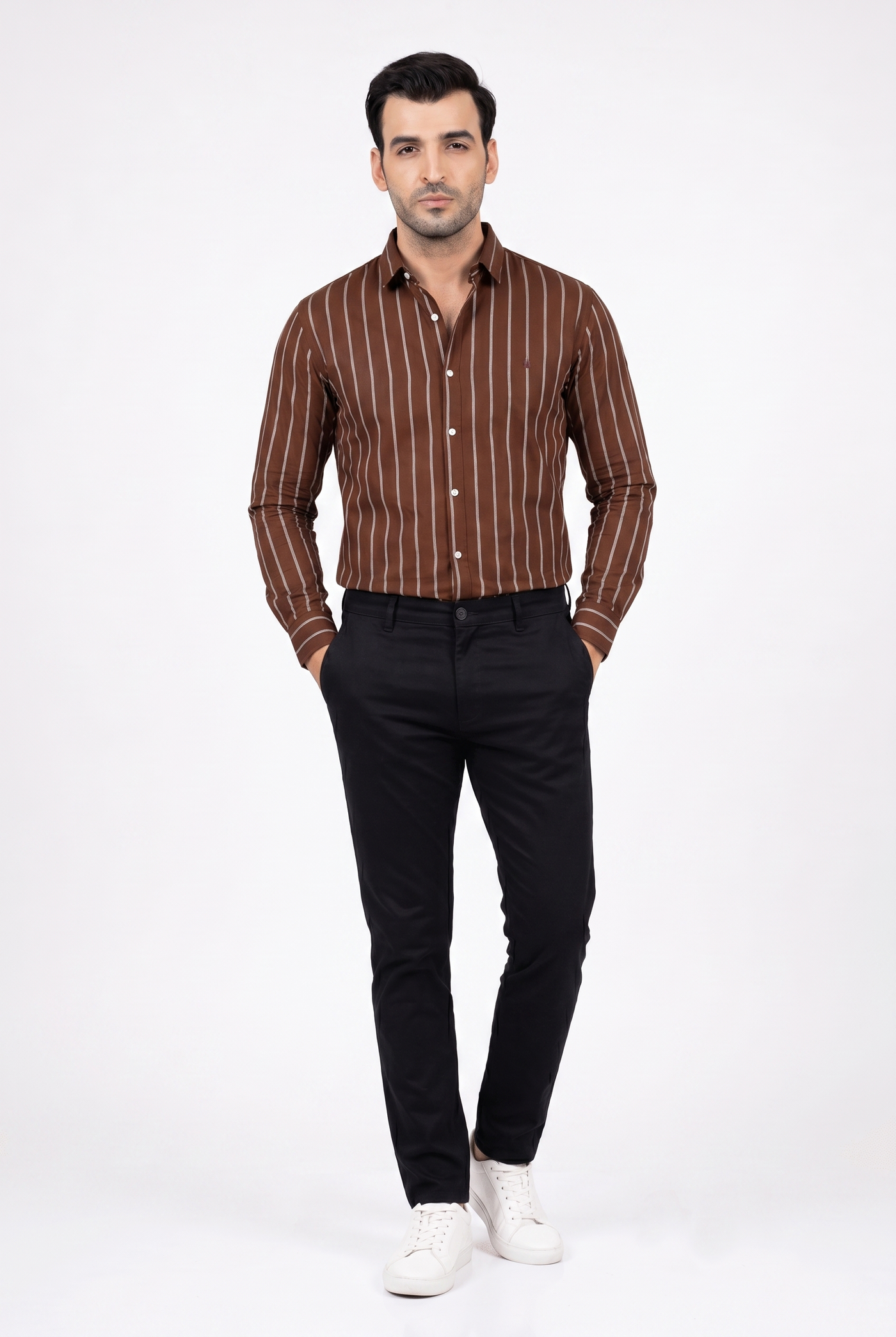 Built to hold its line — Men's Chocolate Lining Shirt