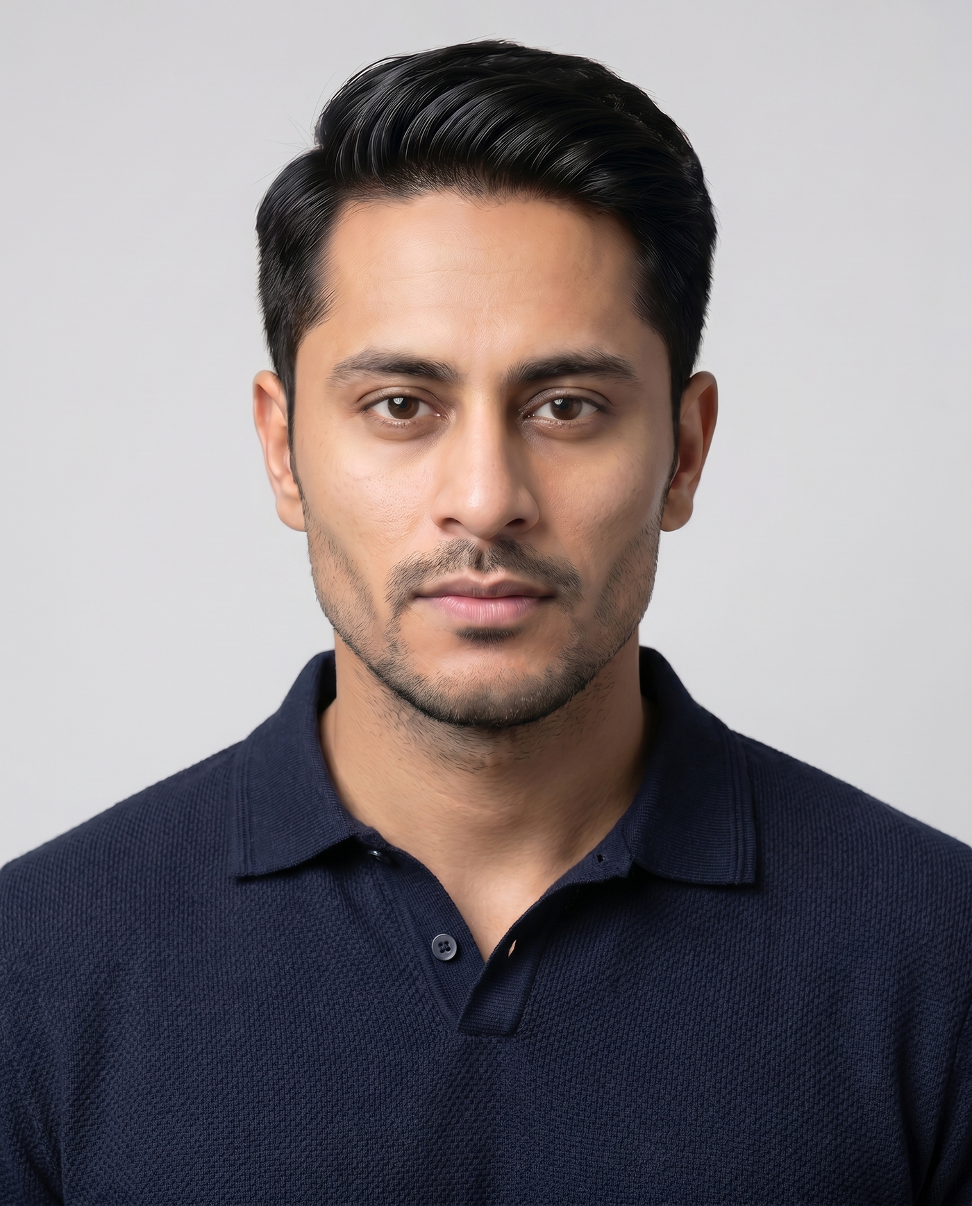 Built to hold its line — Men's Regal Navy Knitted Polo