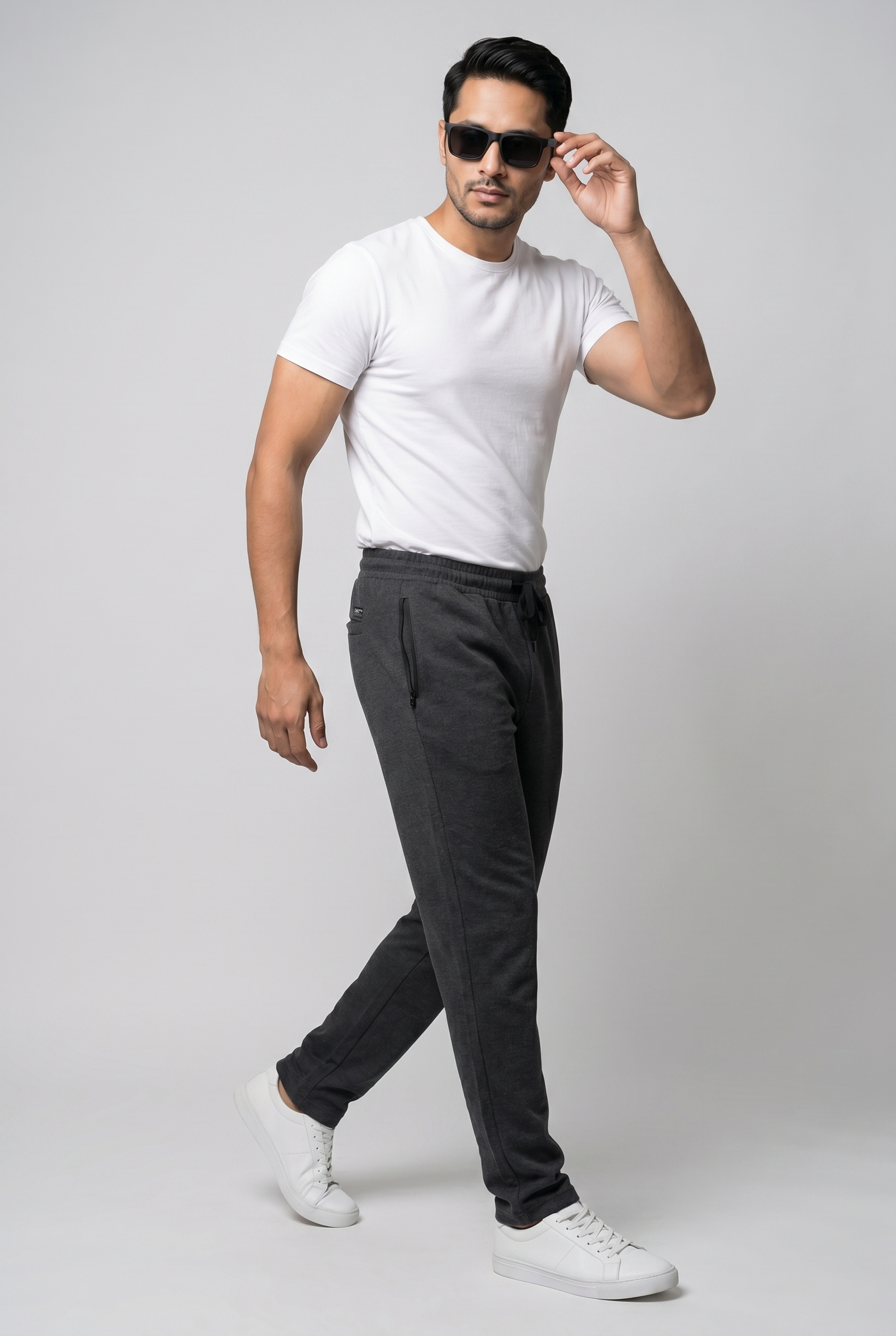 Cut tailored, not tight — Charcoal Knitted Trouser - Regular-fit