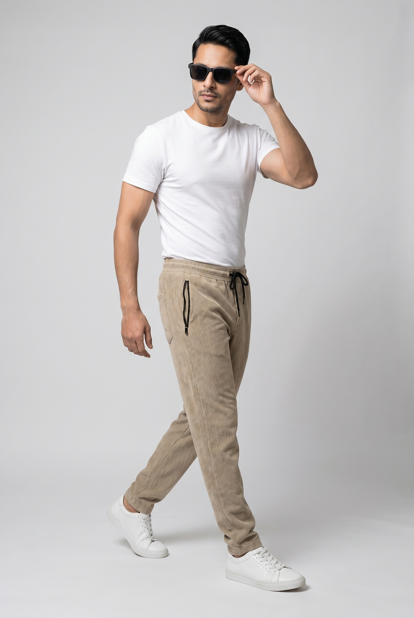 Cut tailored, not tight — Creamy Knitted Trouser - Regular-fit