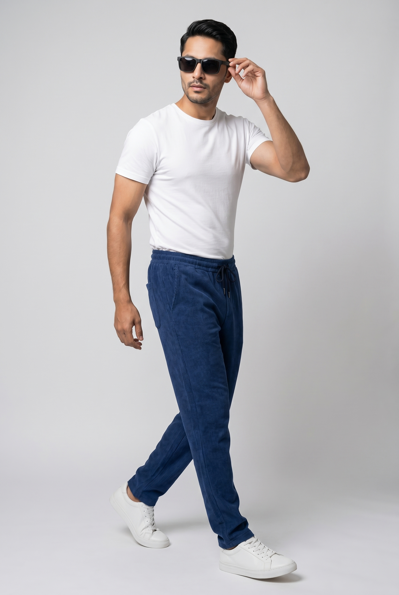 Cut tailored, not tight — Blue Knitted Trouser - Regular-fit