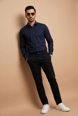 Men's Navy Blue Formal Shirt – Executive Series