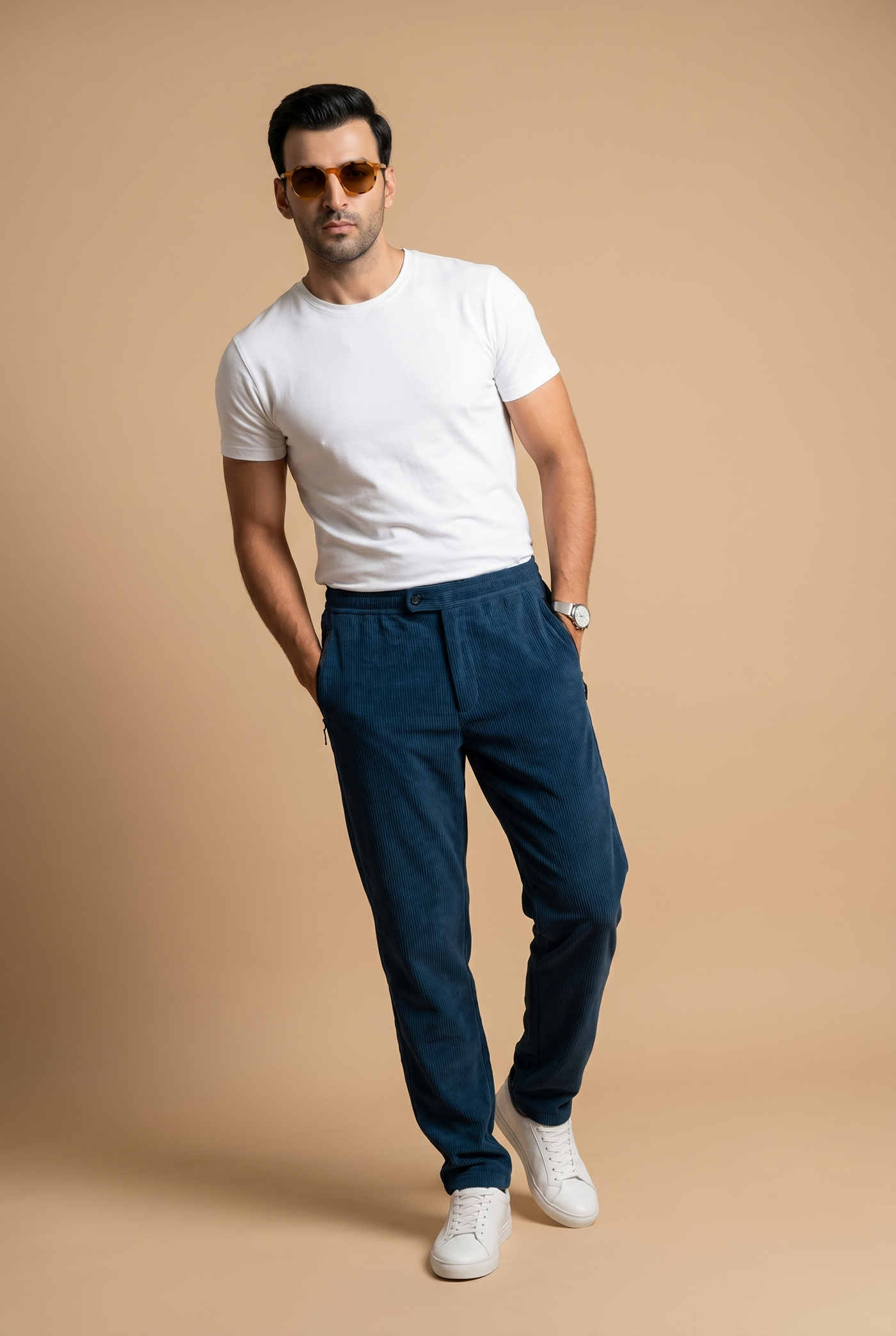 From the office to the evening — Zinc Knitted Trouser - Regular-fit