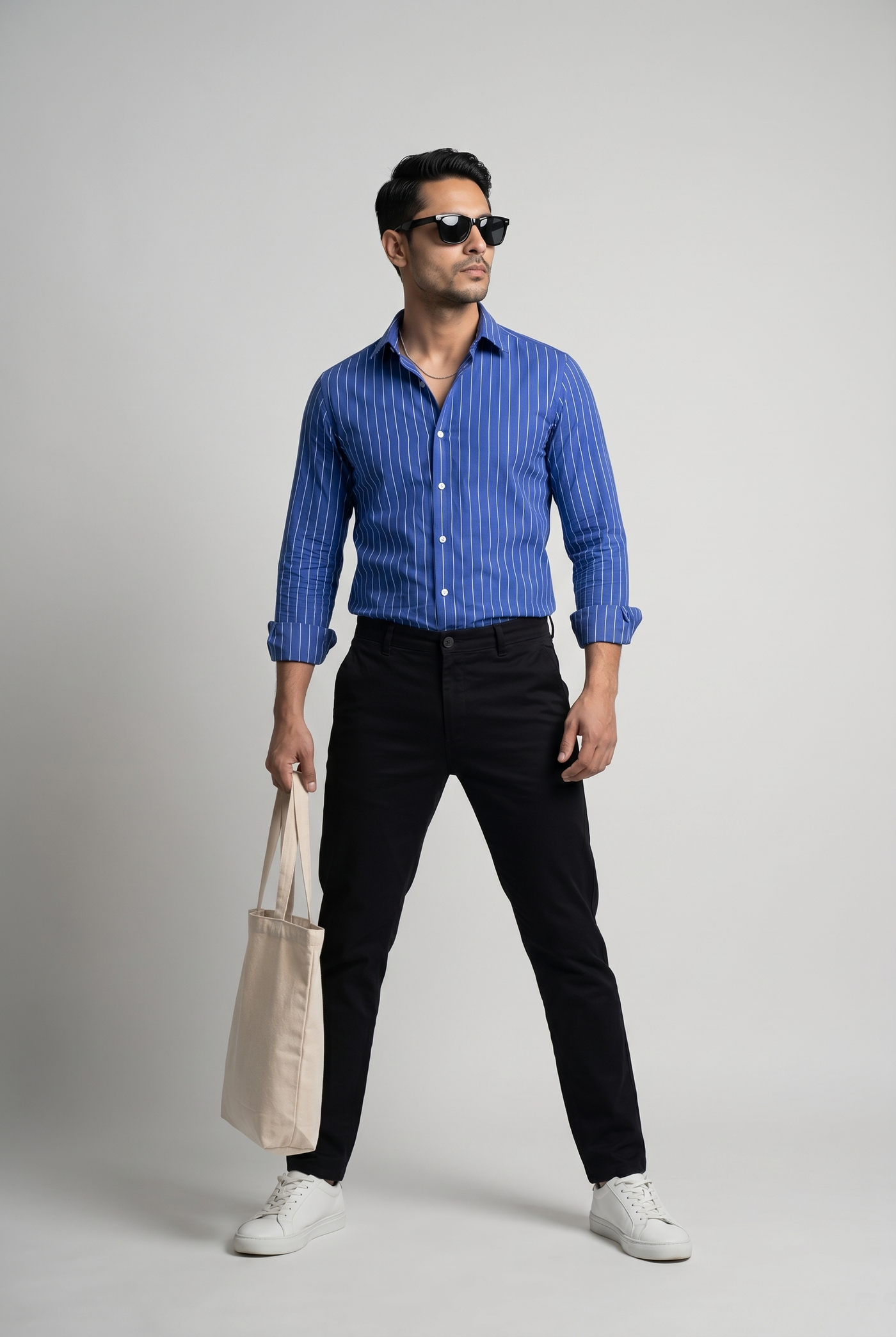 From the office to the evening — Men's Blue Formal Shirt – Executive Series