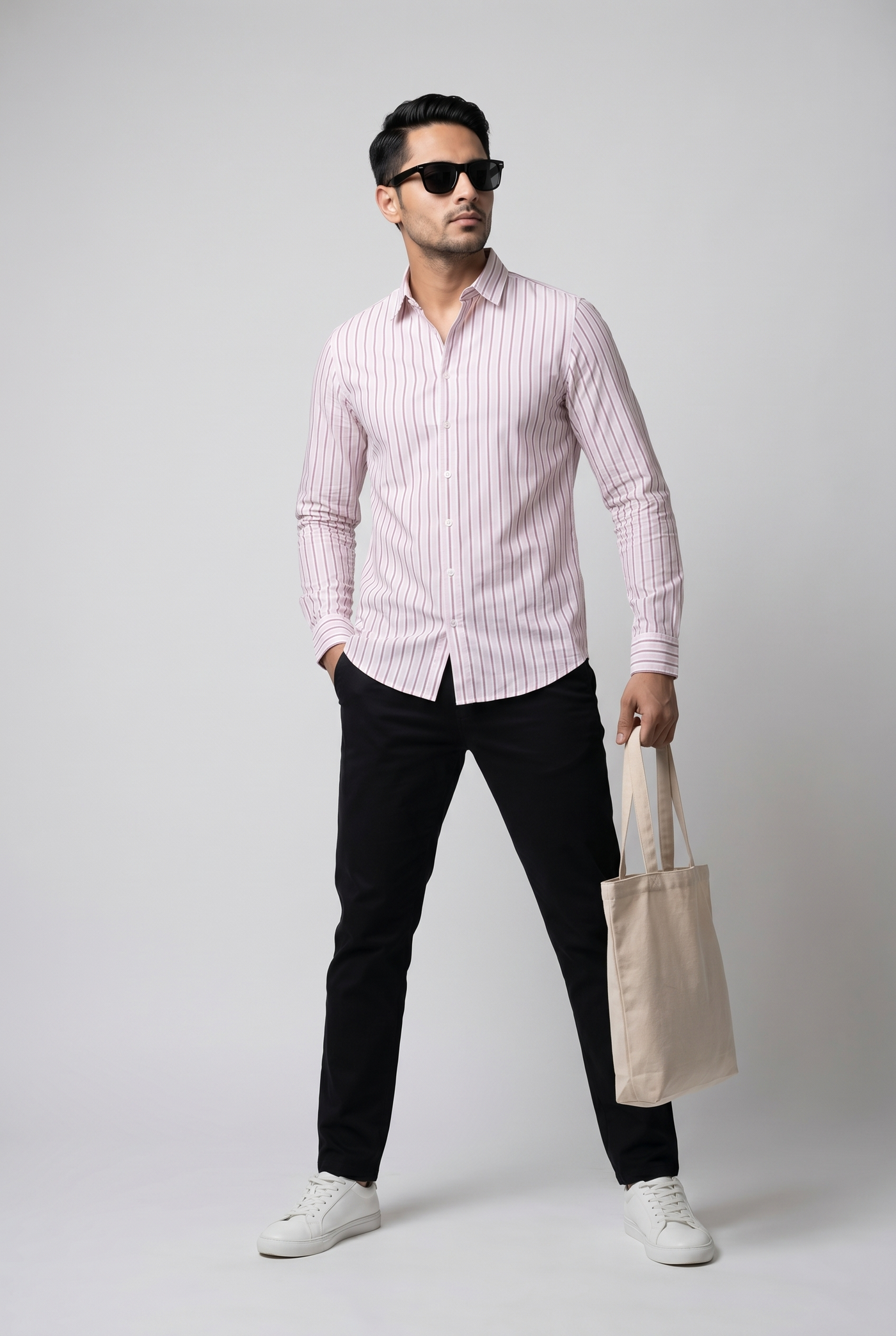 From the office to the evening — Men's Pink Lining Shirt