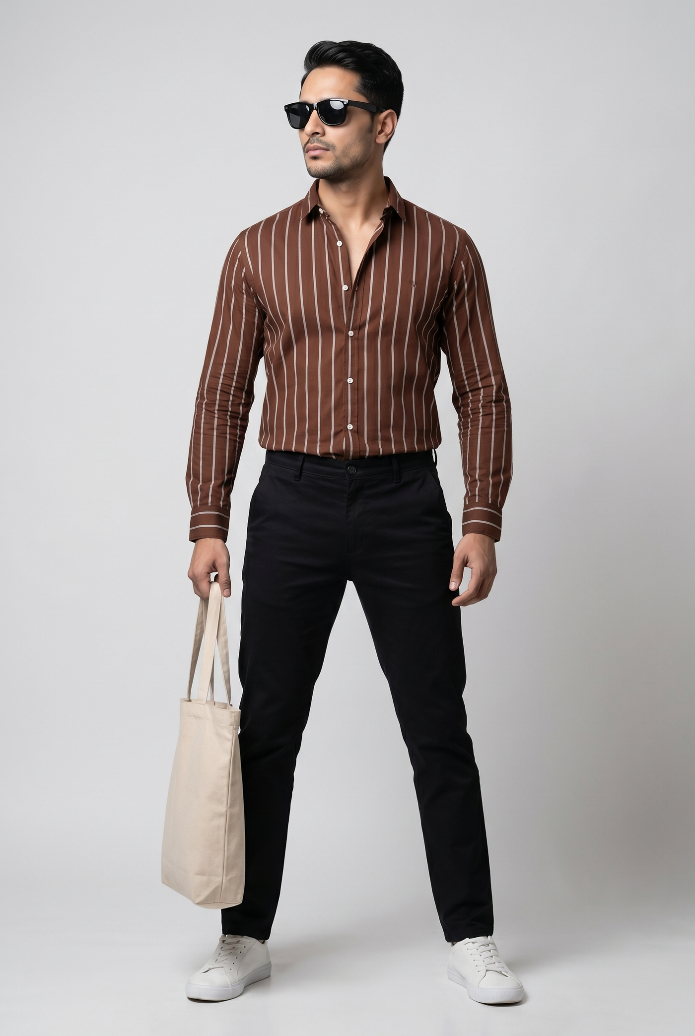 From the office to the evening — Men's Chocolate Lining Shirt
