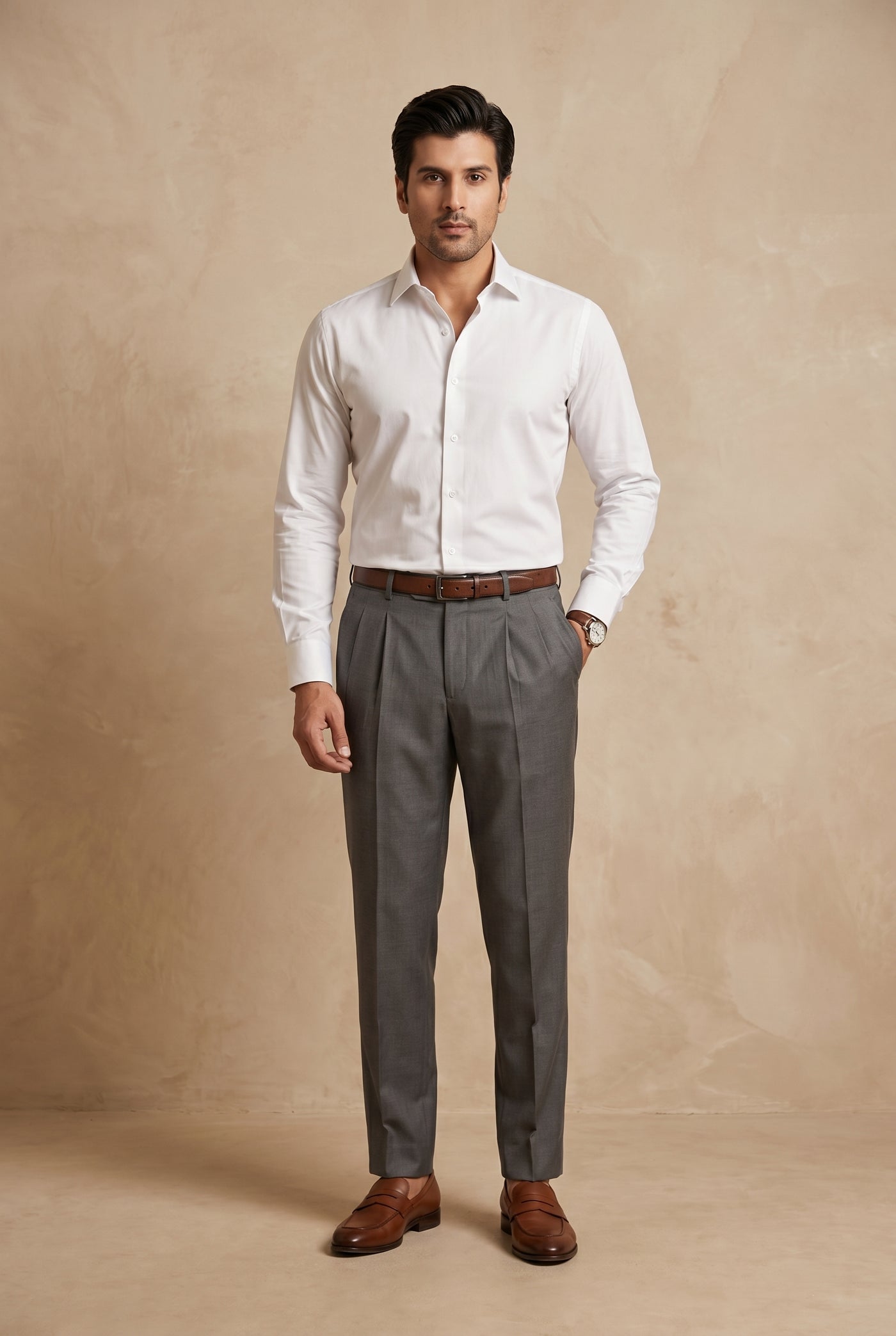 Cut tailored, not tight — Men's Grey Gurkha Pants