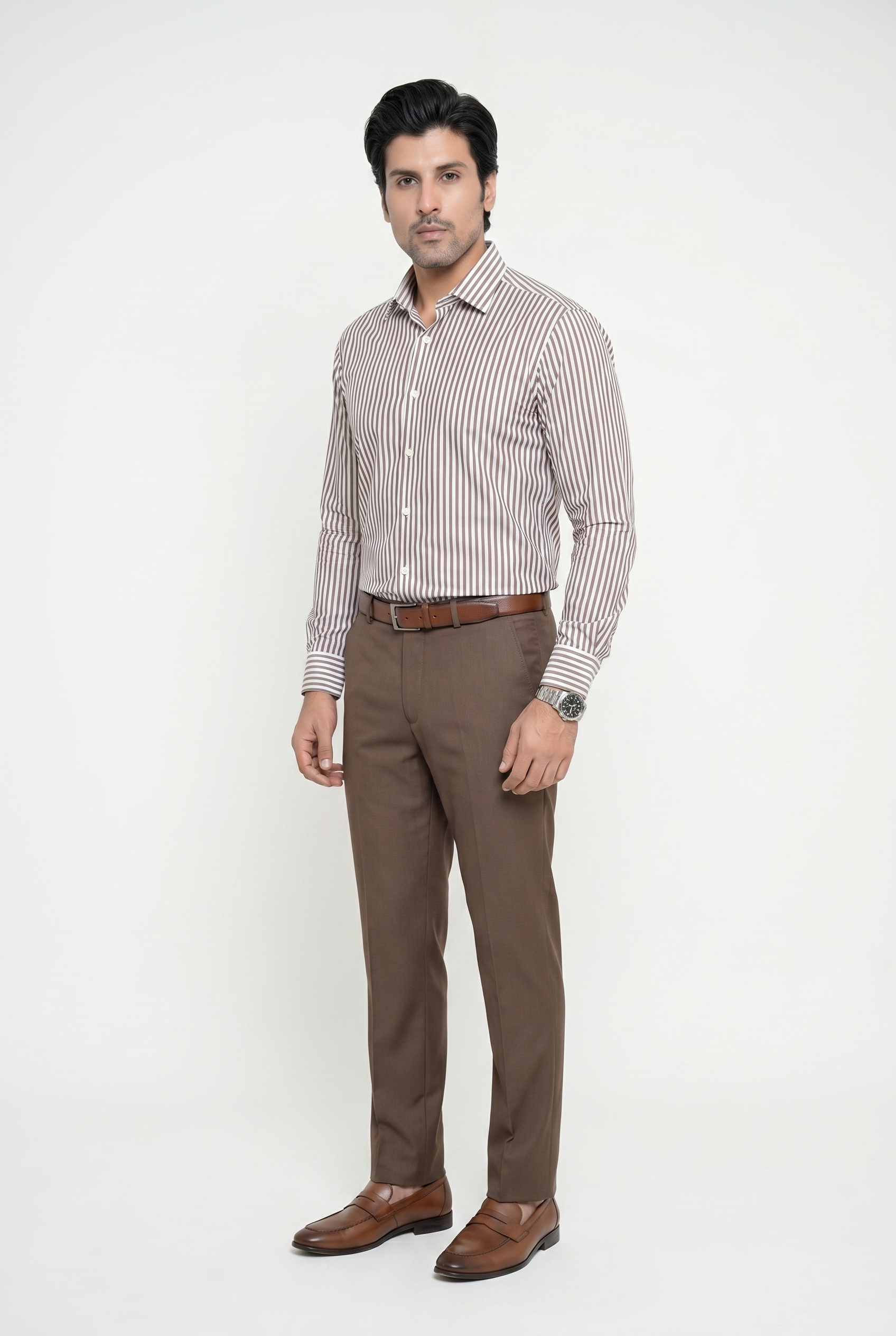 Men's Brown Formal Shirt – Executive Series