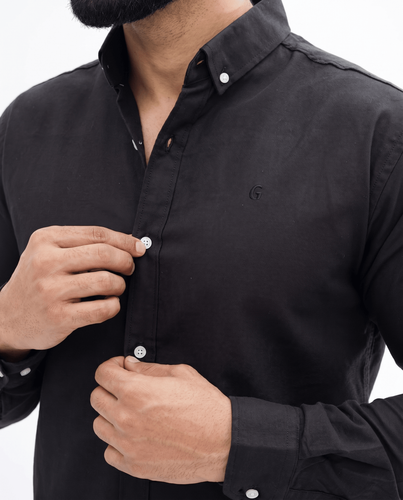Built to hold its line — Black Casual Shirt