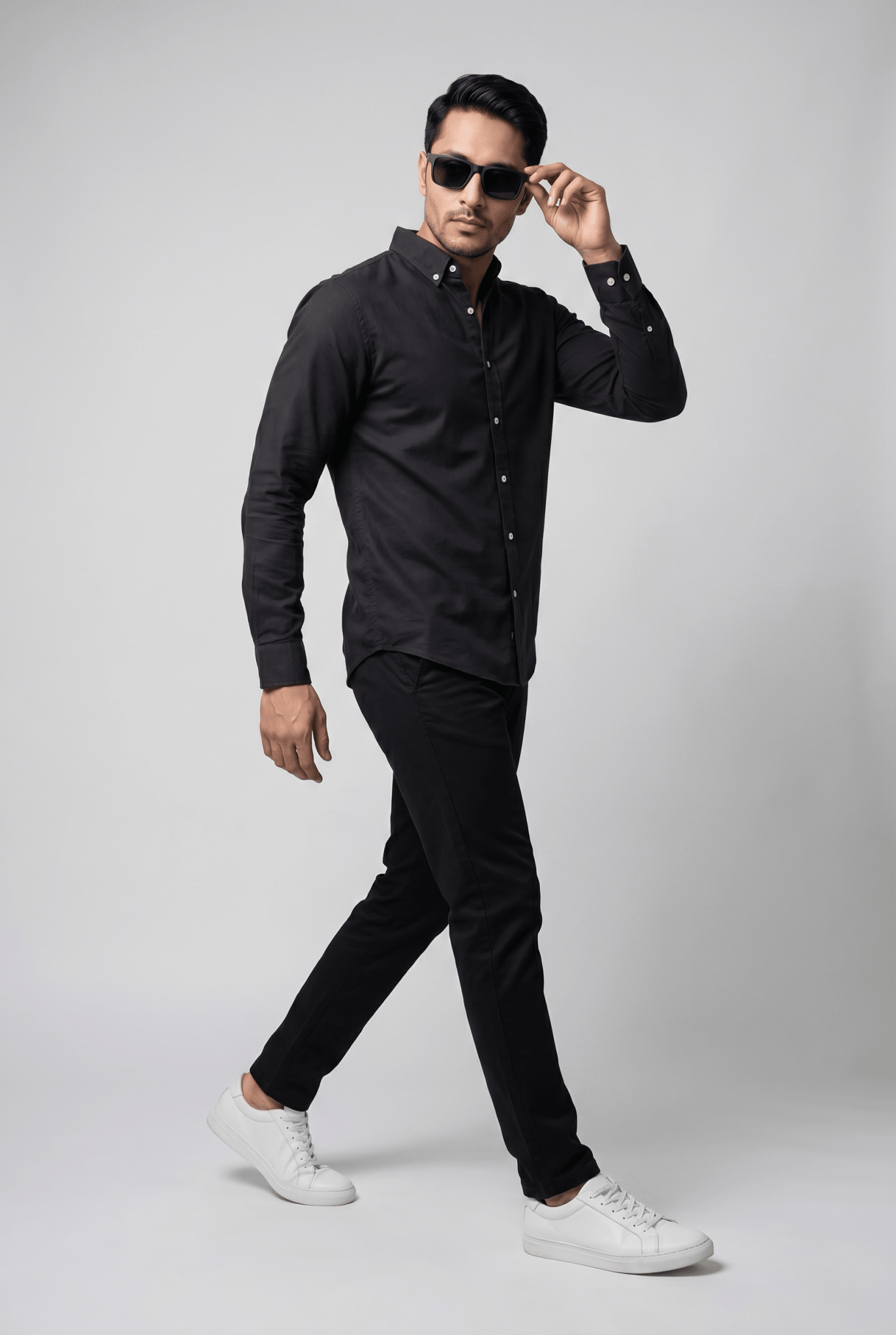From the office to the evening — Black Casual Shirt