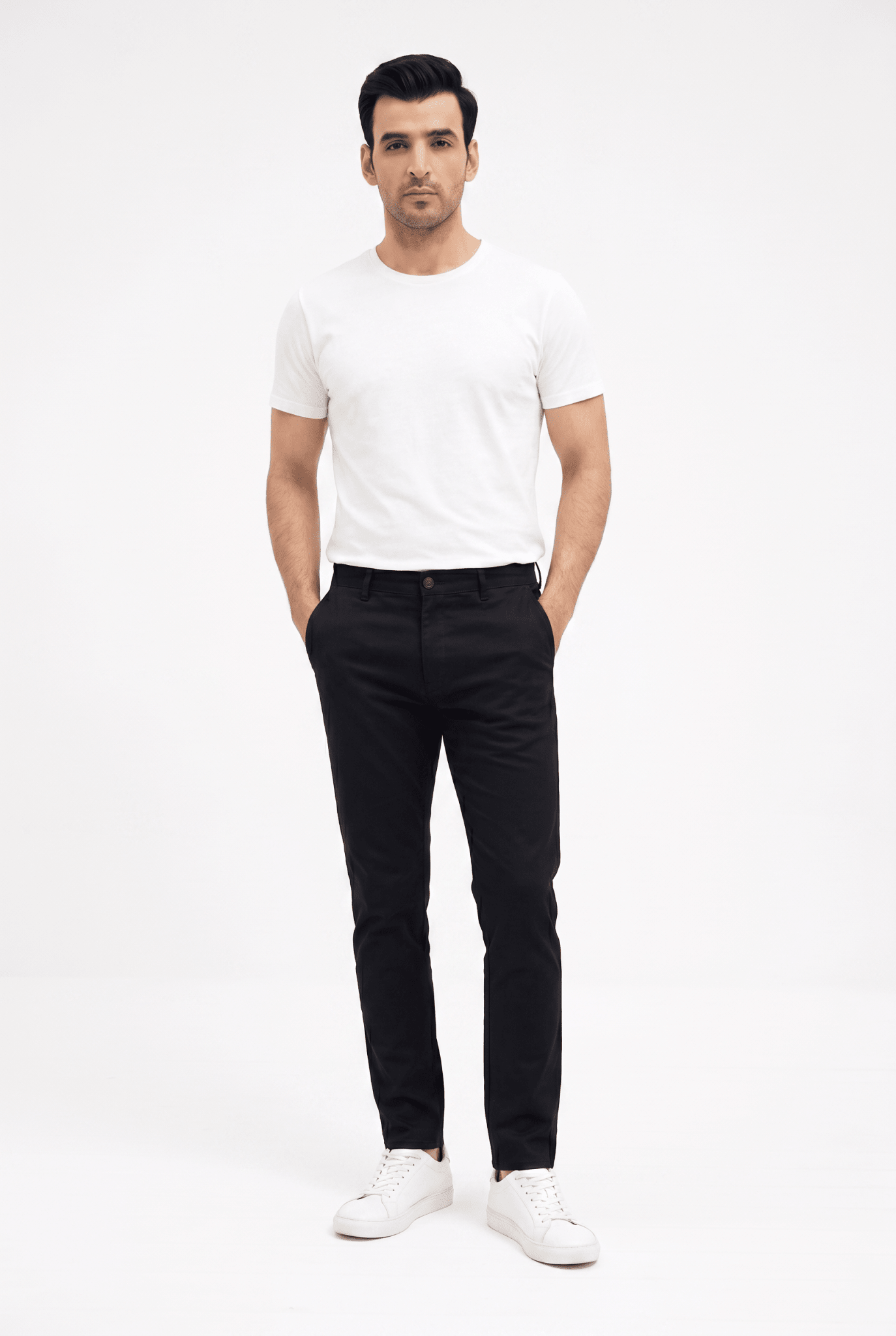 Considered fabric, premium hand-feel — Black Cotton Pant