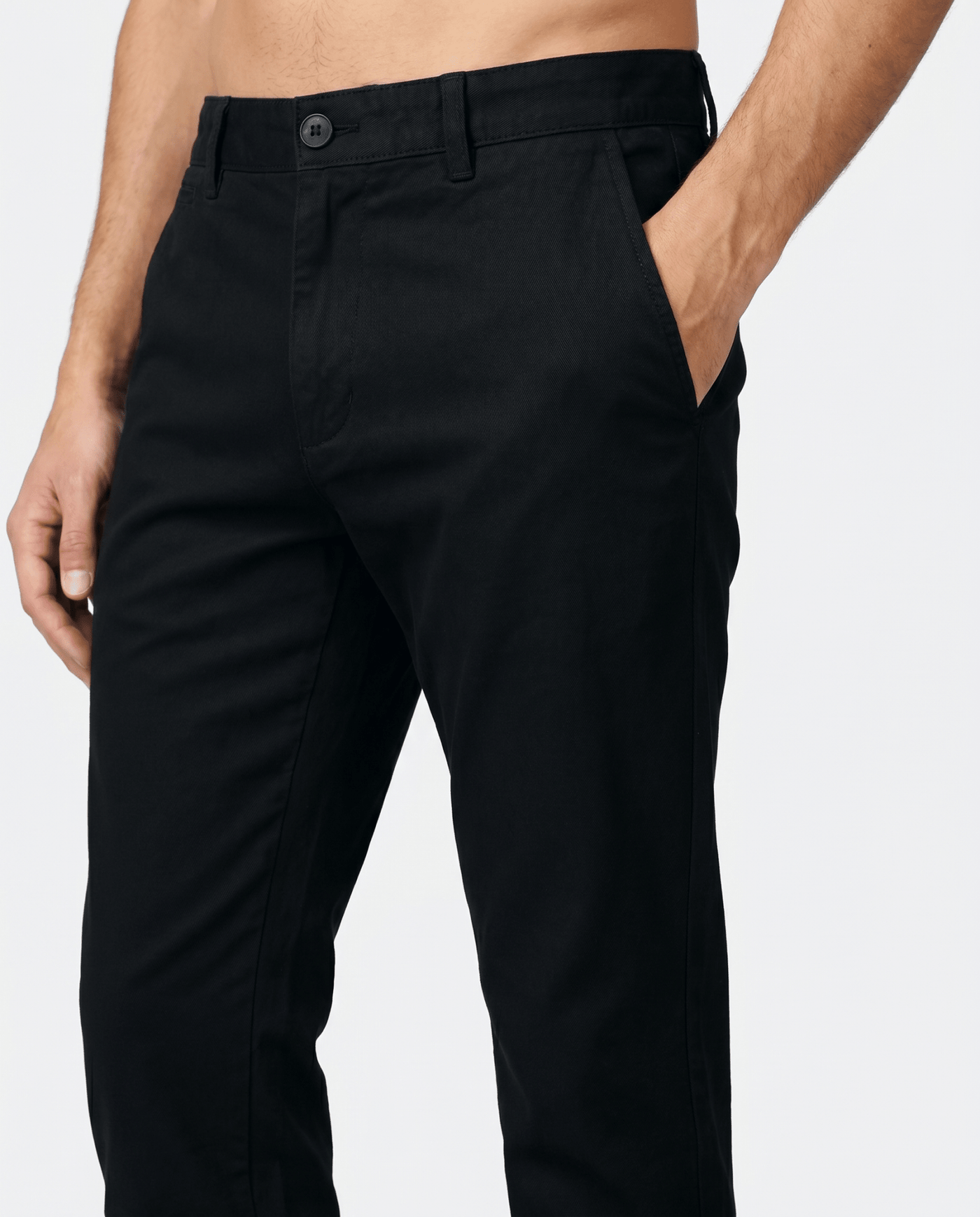 Built to hold its line — Black Cotton Pant