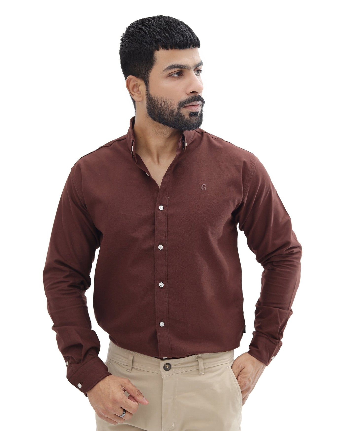 Cut tailored, not tight — Brown Casual Shirt