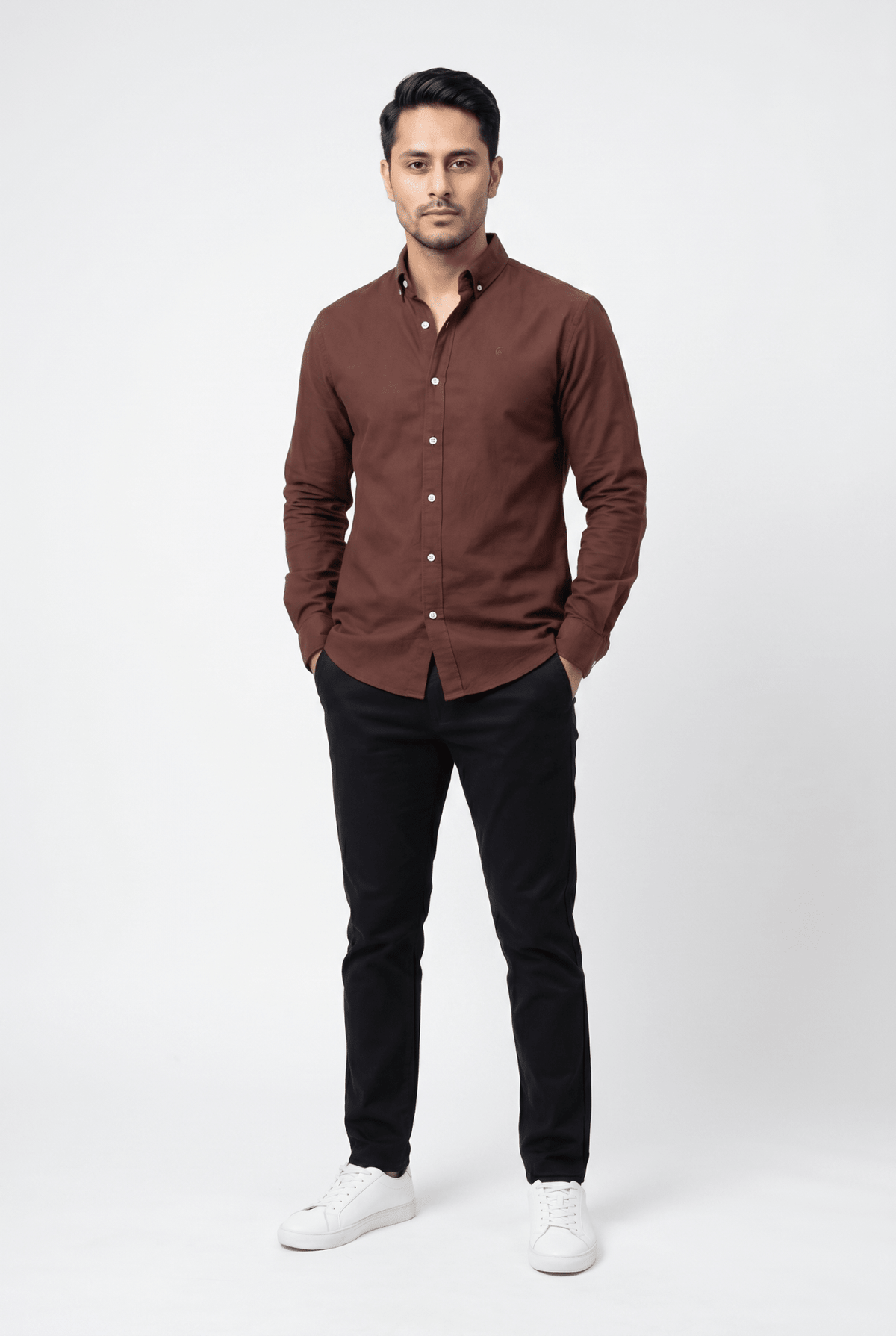 Brown Casual Shirt - Garderobe Clothing USABCS-001