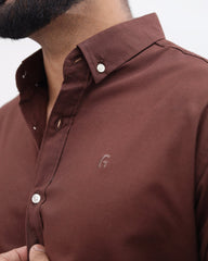 Brown Casual Shirt - Garderobe Clothing USABCS - 001