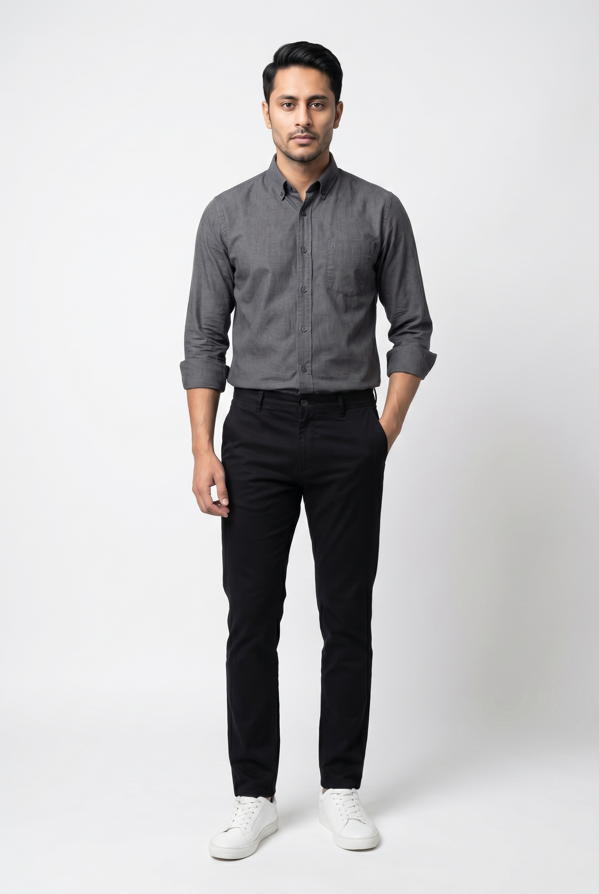 green casual shirt