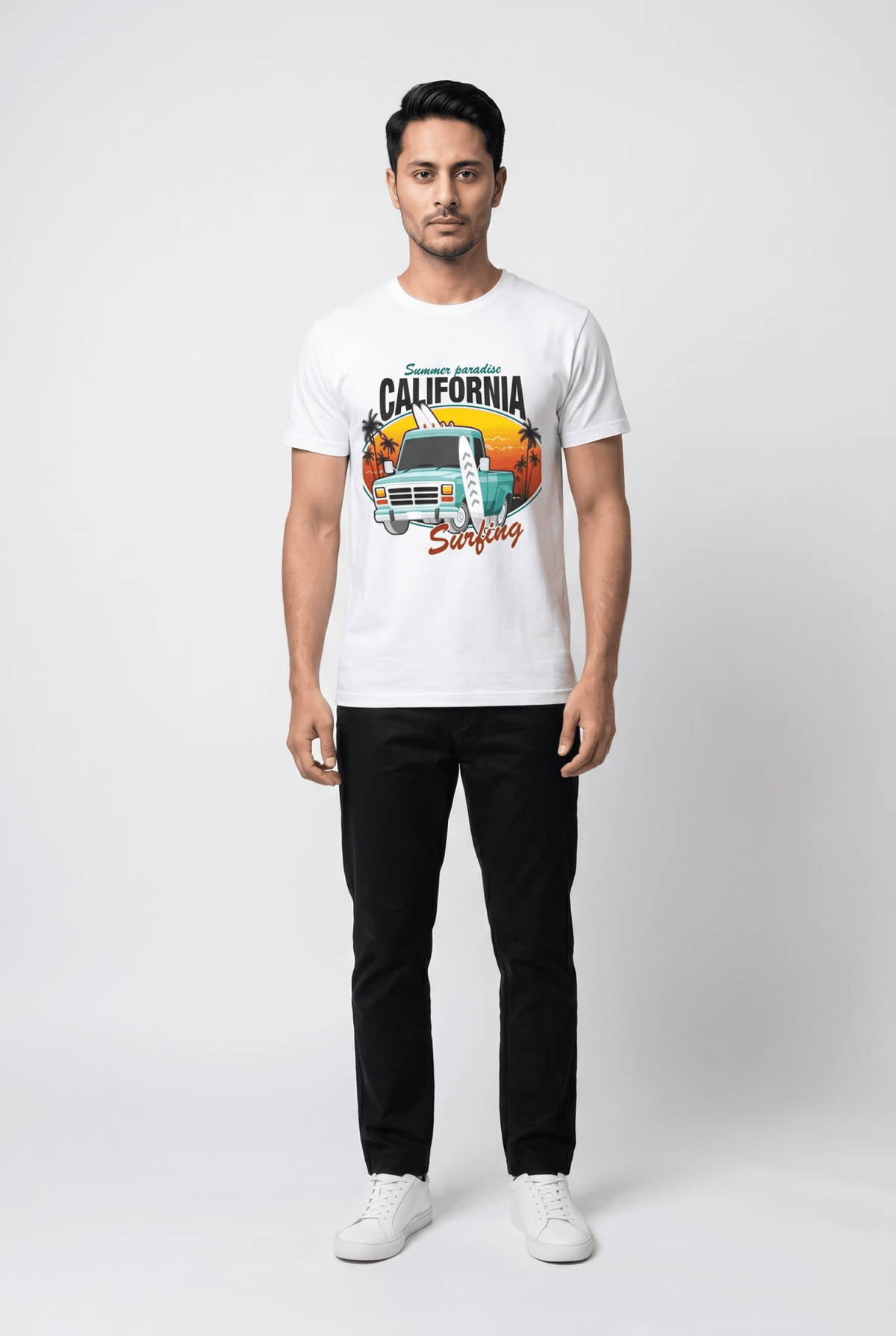 California Surfing Graphic TEE - Garderobe Clothing - Garderobe Clothing USA86135279435801216306