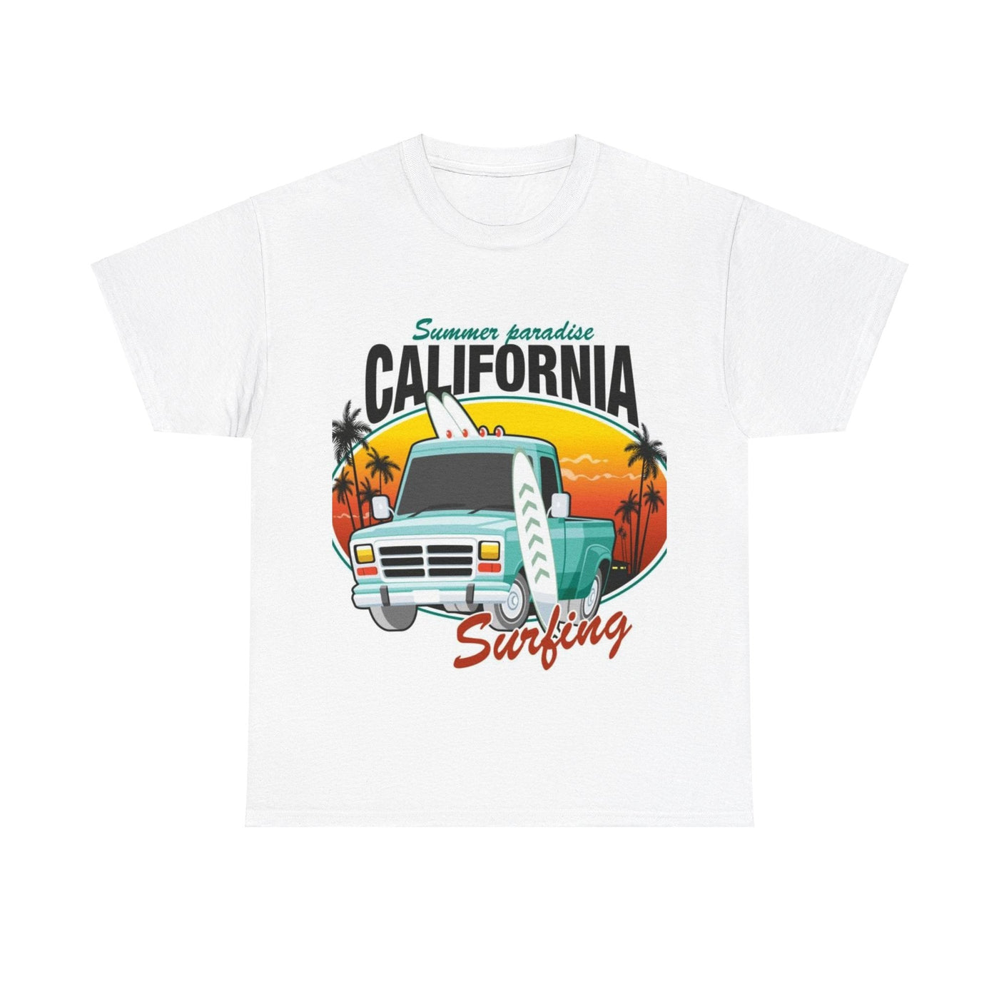 Considered fabric, premium hand-feel — California Surfing Graphic TEE - Garderobe Clothing