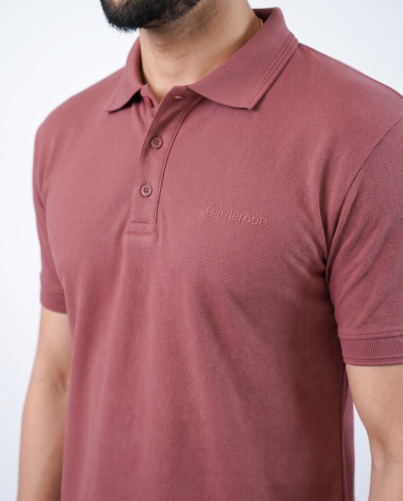 Built to hold its line — Men's Maroon Popcorn Polo