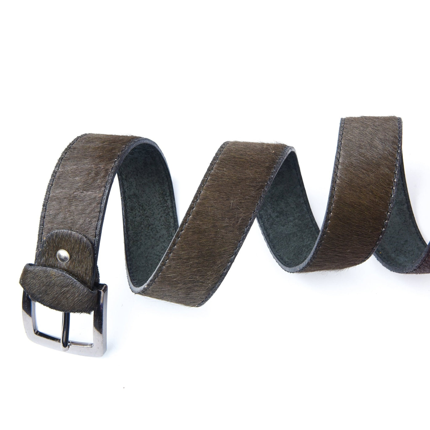Cut tailored, not tight — Charcoal Luxe Leather Belt