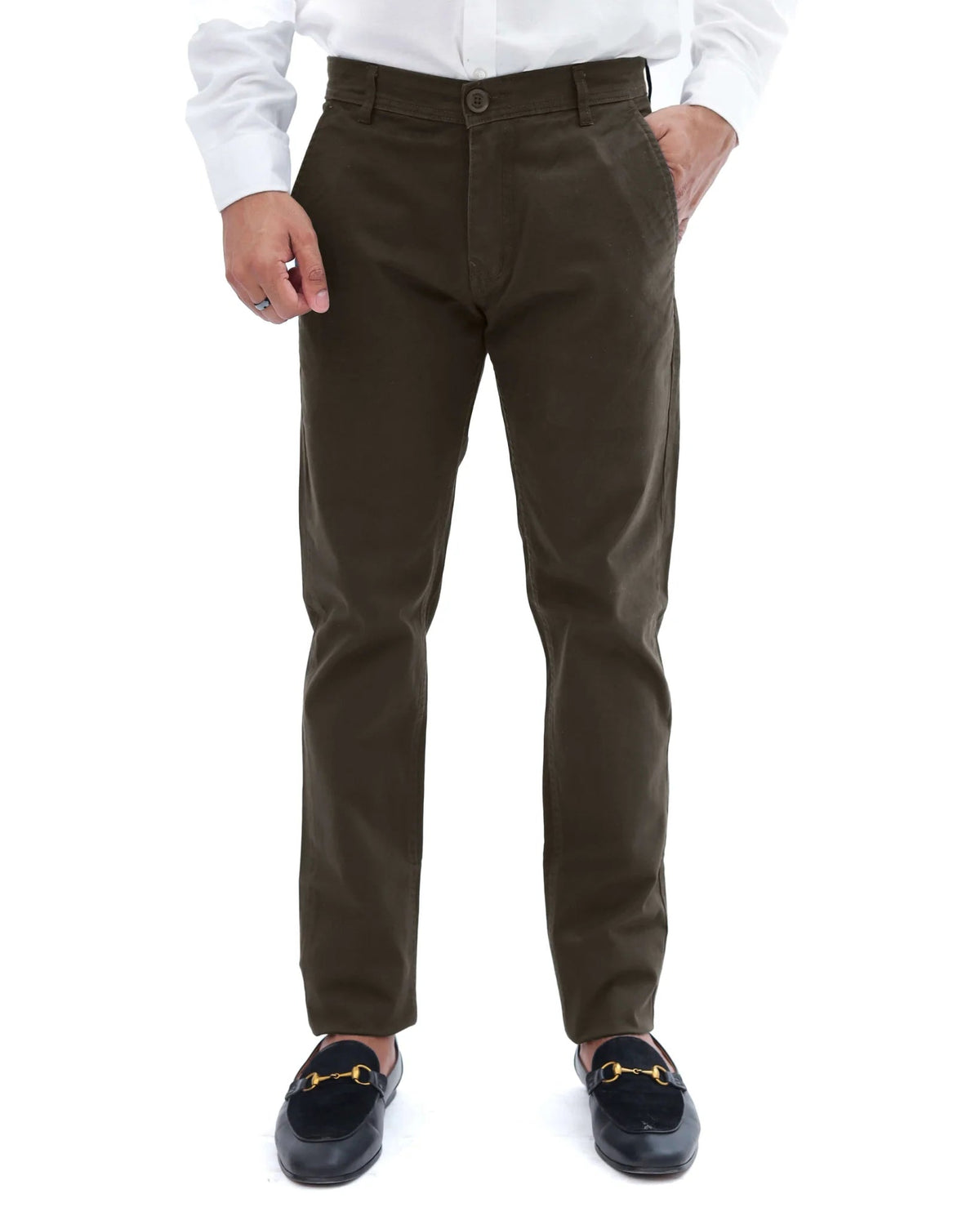 Chocolate Brown Cotton Pant - Garderobe Clothing USA