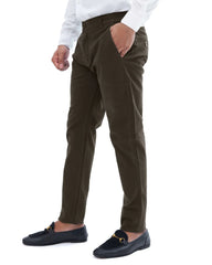 Chocolate Brown Cotton Pant - Garderobe Clothing USA