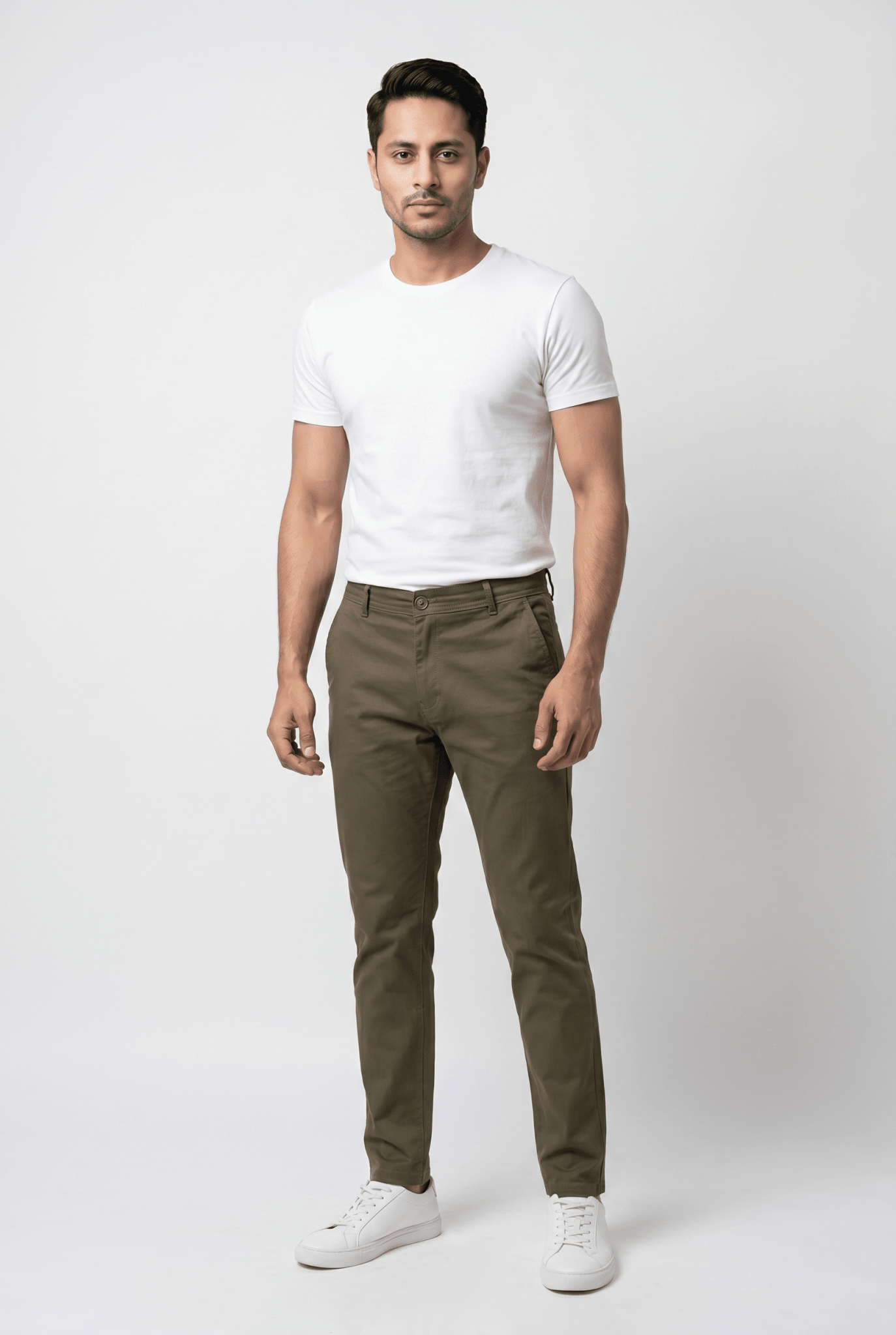 From the office to the evening — Clay Camel cotton pant
