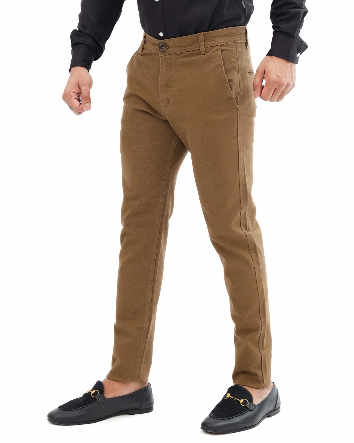 Copper Brown Cotton Pant - Garderobe Clothing USACOB - 001