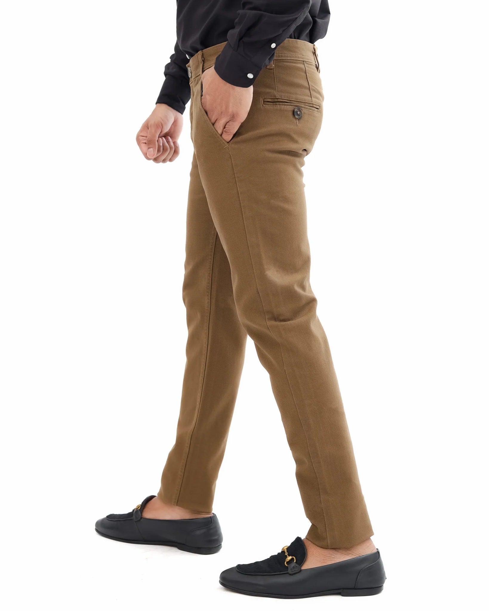 Copper Brown Cotton Pant - Garderobe Clothing USACOB - 001