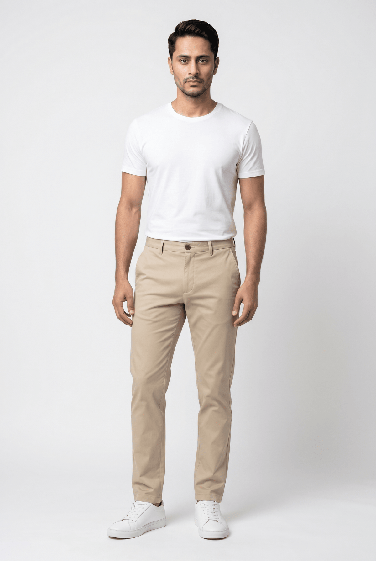 Creamy Camelwood cotton pant - Garderobe Clothing USACWC001