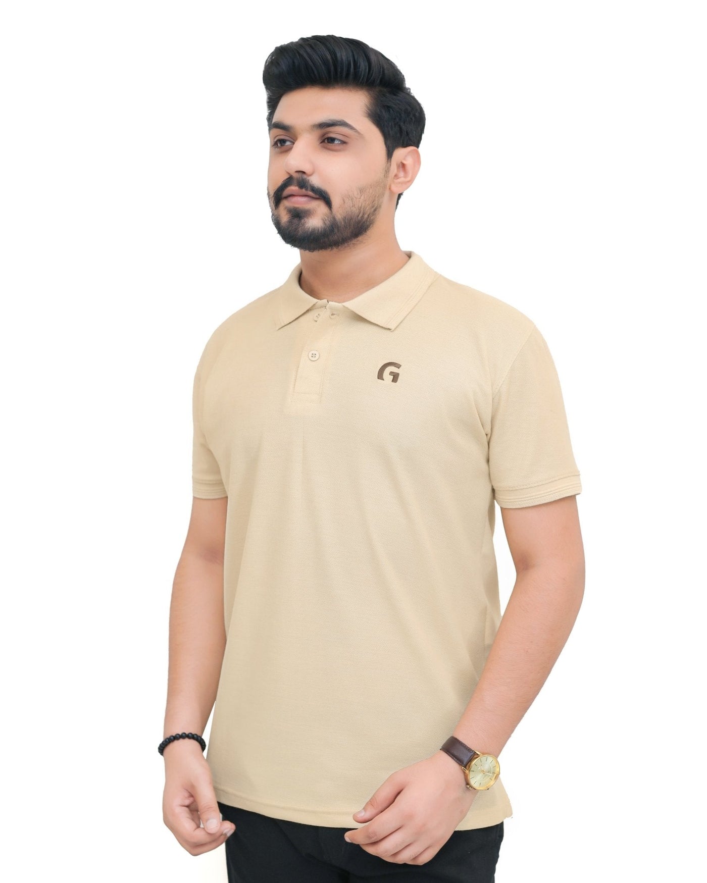 Cut tailored, not tight — Creamy Polo Shirt