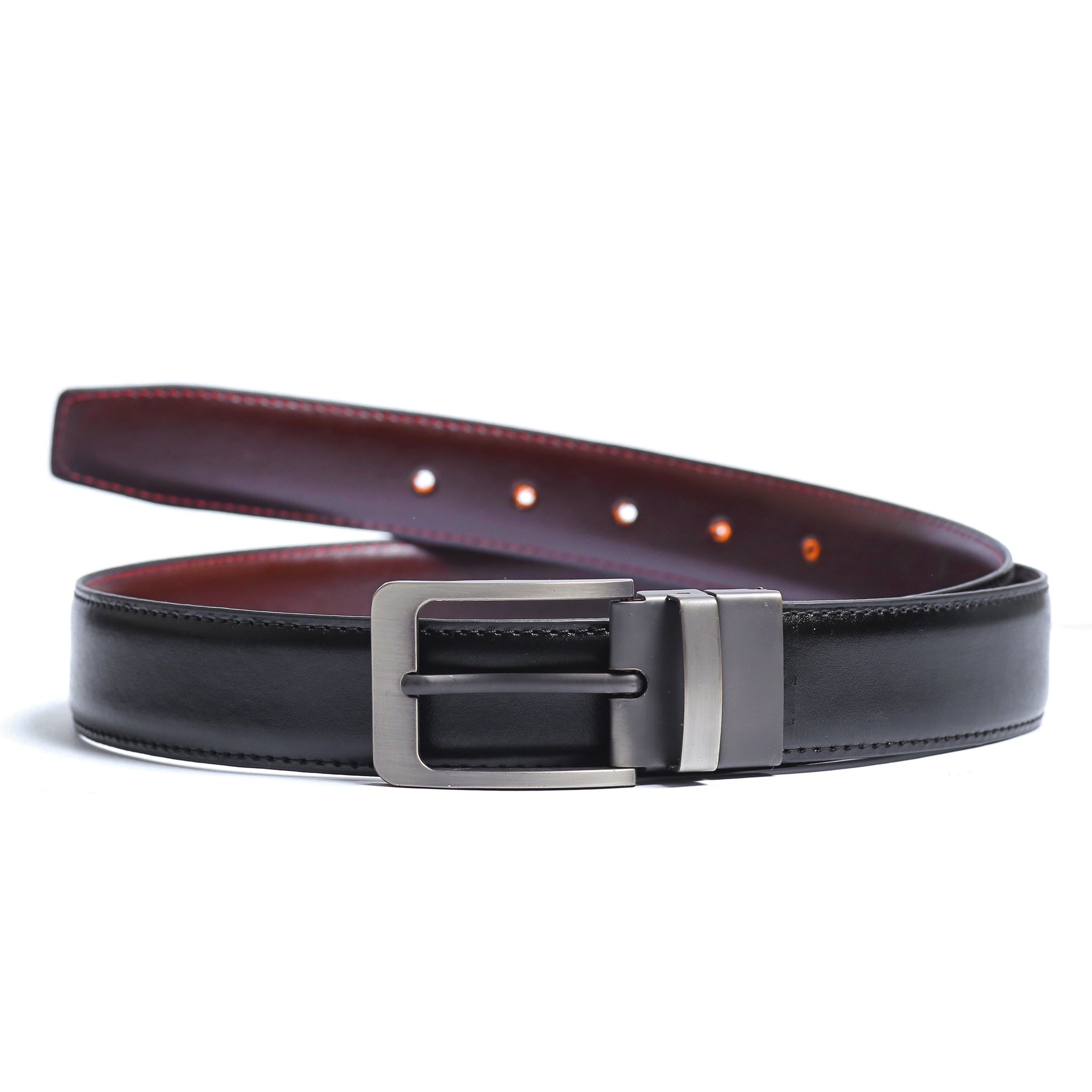 Eclipse Reversible Elegance Leather Belt - Garderobe Clothing USAIMB - 001