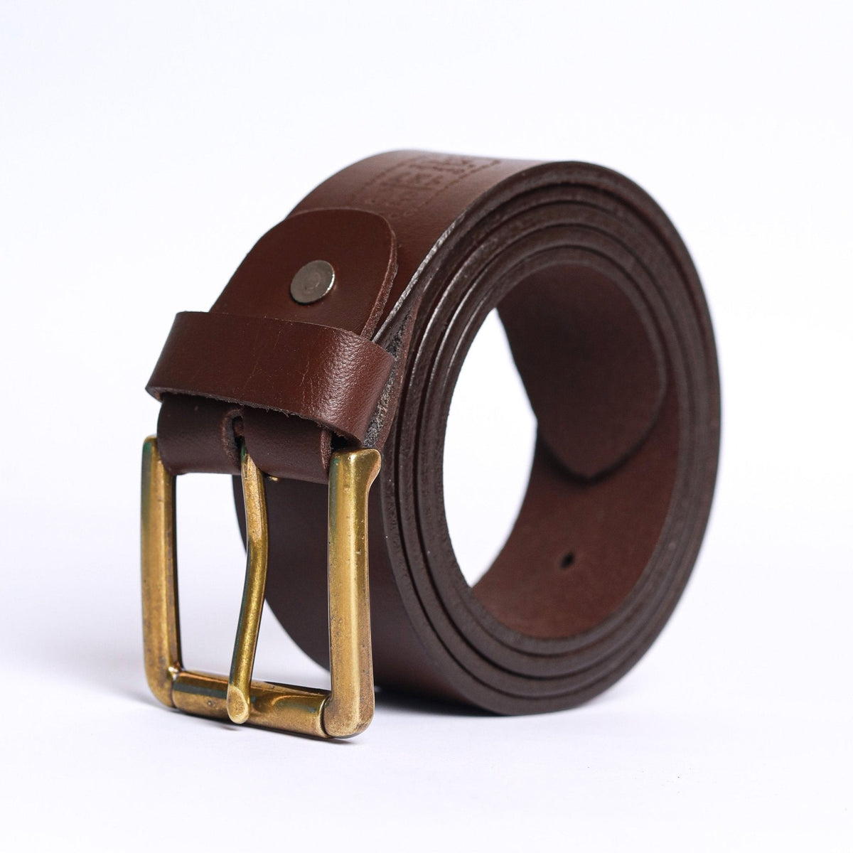 Elegance Dark Brown Leather Belt - Garderobe Clothing USAEDB - 001