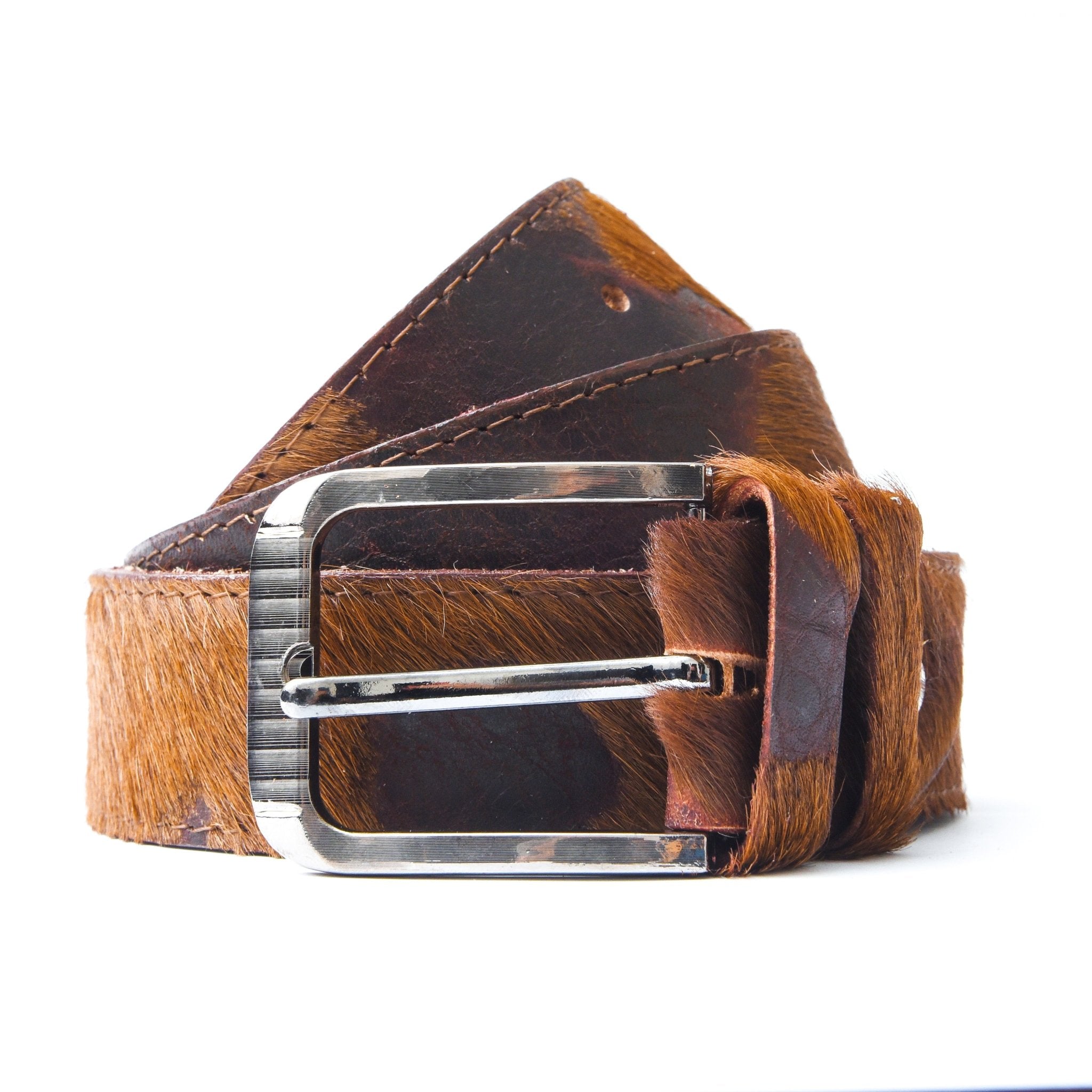 Espresso Elegance Leather Belt - Garderobe Clothing USAEEL - 001