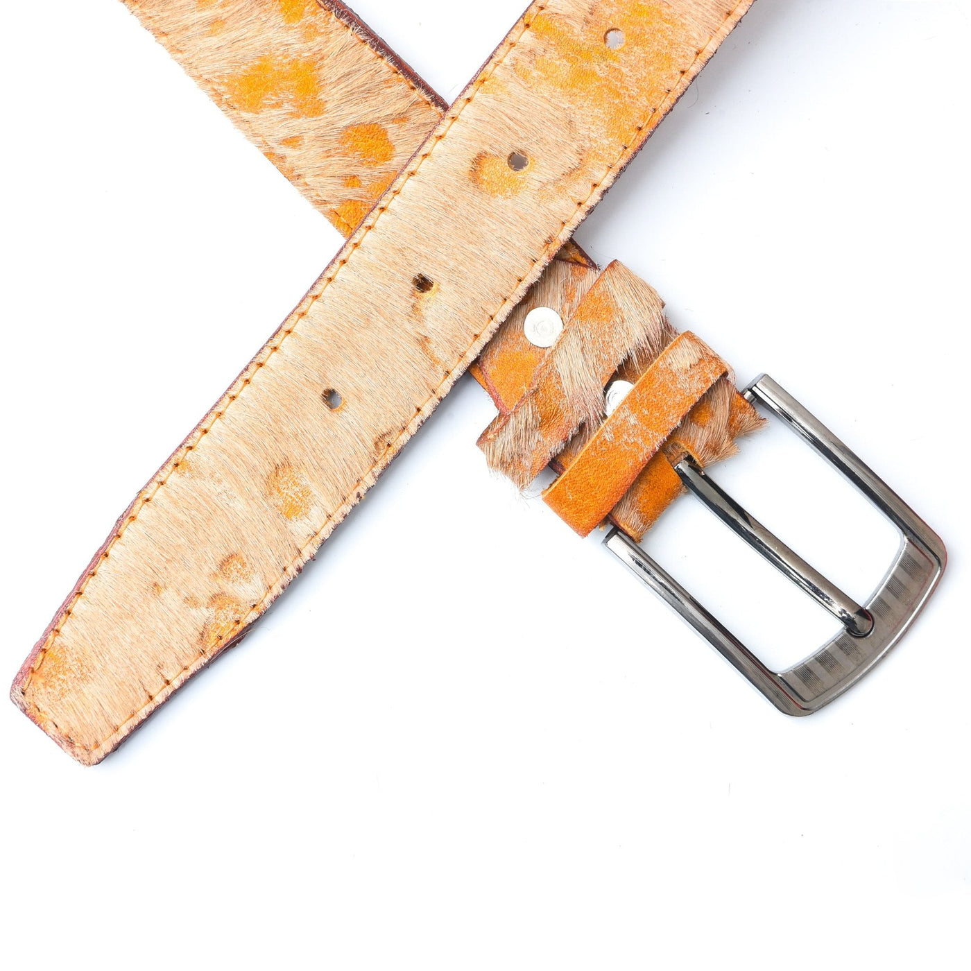 Considered fabric, premium hand-feel — Golden Harvest Leather Belt