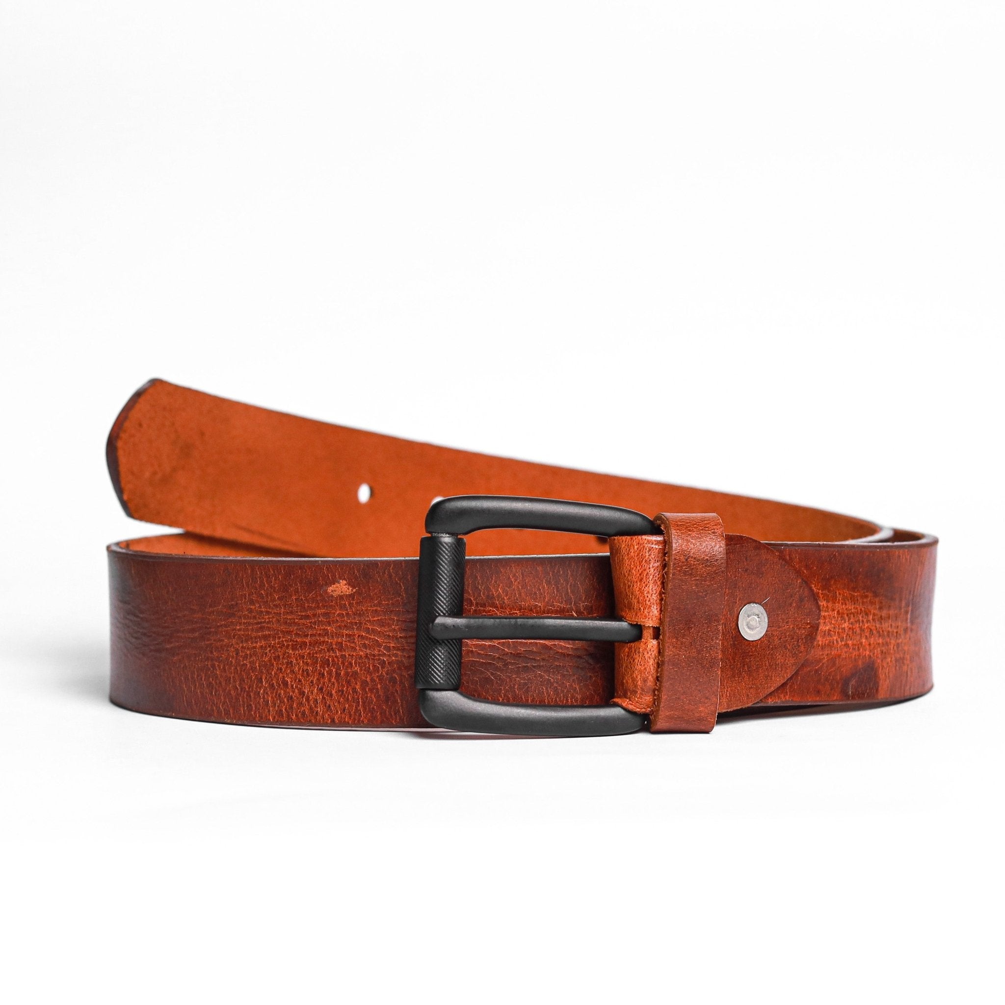 Golden Sands Leather Belt - Garderobe Clothing USAGSL - 001