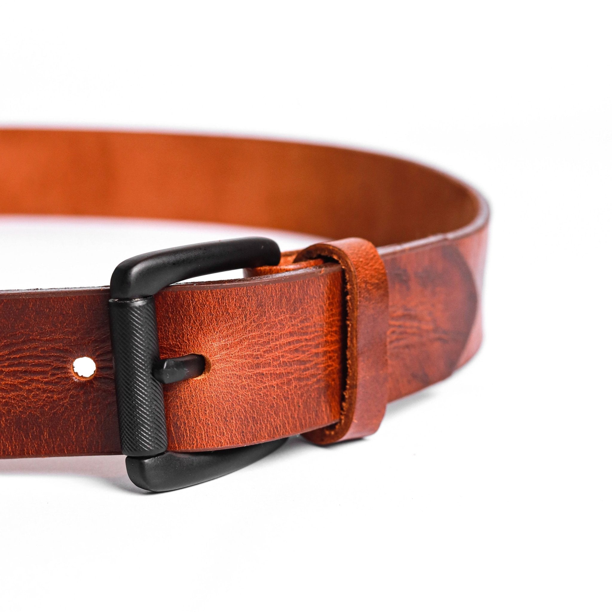 Golden Sands Leather Belt - Garderobe Clothing USAGSL - 001