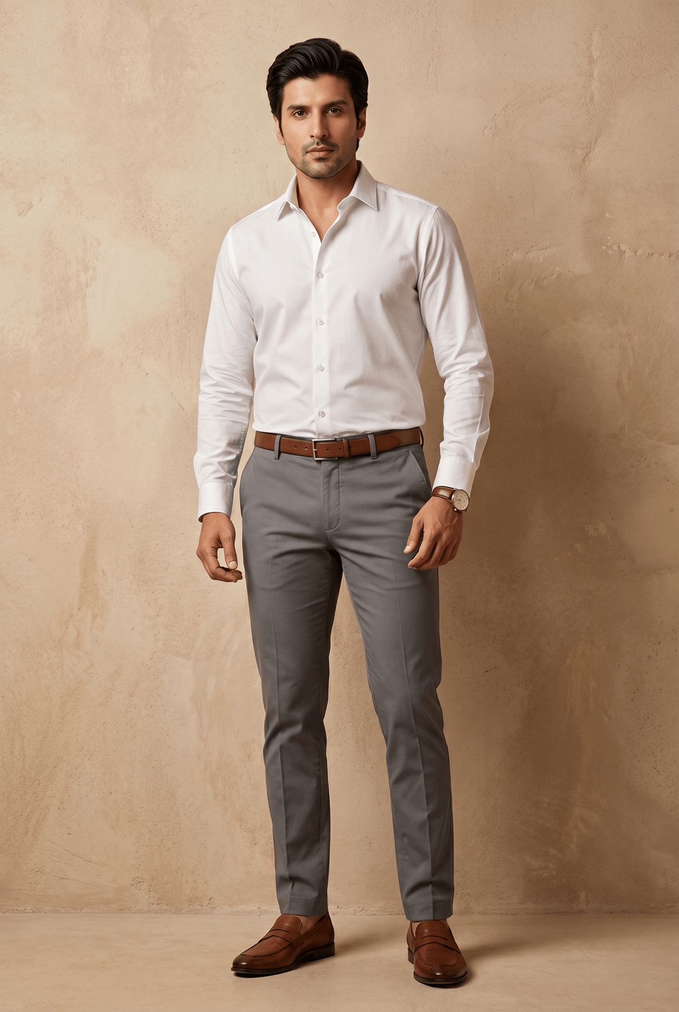 Cut tailored, not tight — Graphite Tint Cotton Pant