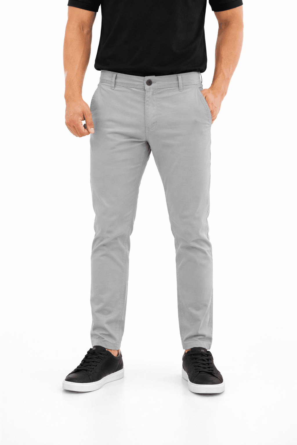 Graphite Tint Cotton Pant - Garderobe Clothing USAGTC-001